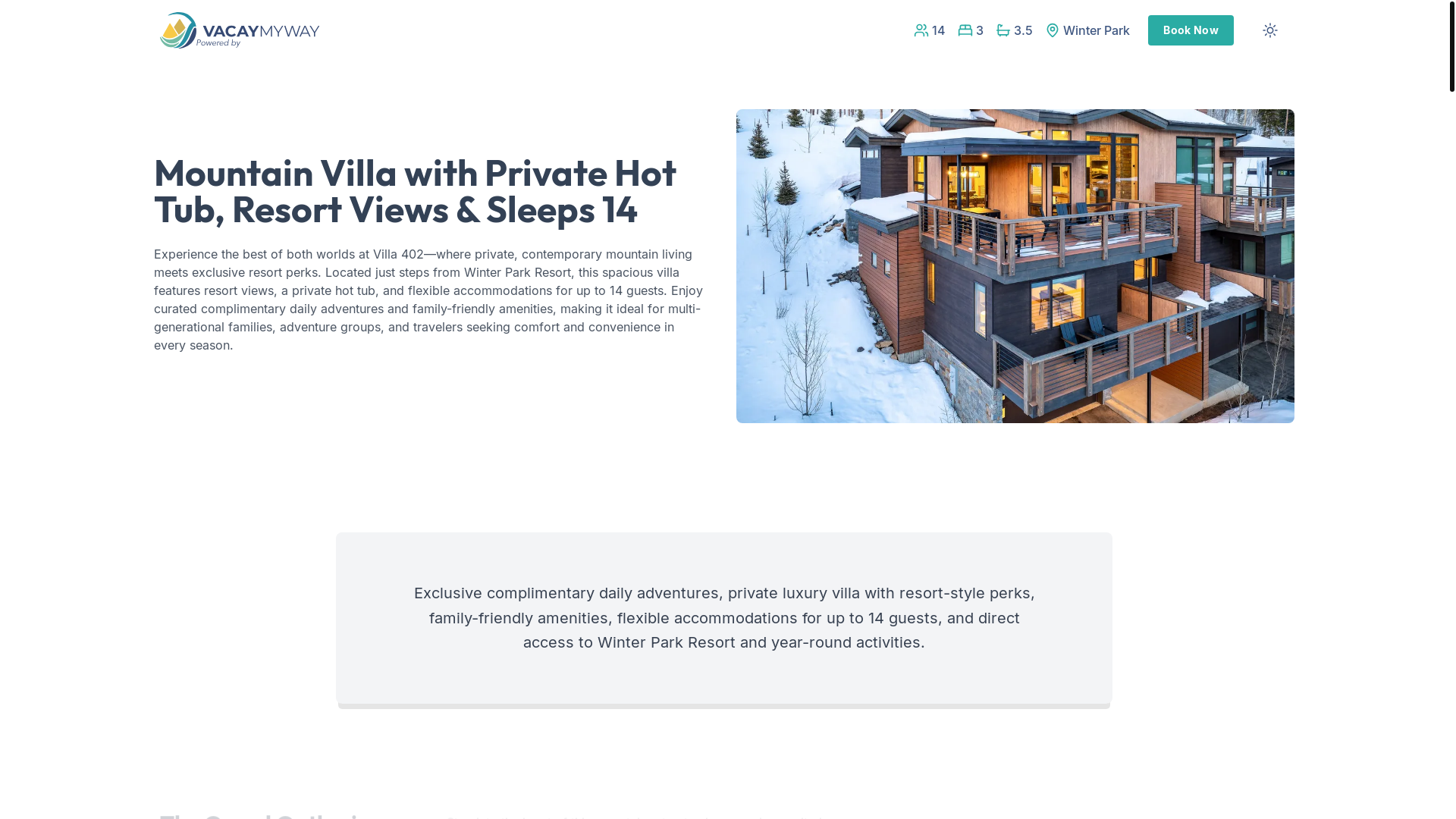 website screenshot of https://glacierpeak.house/
