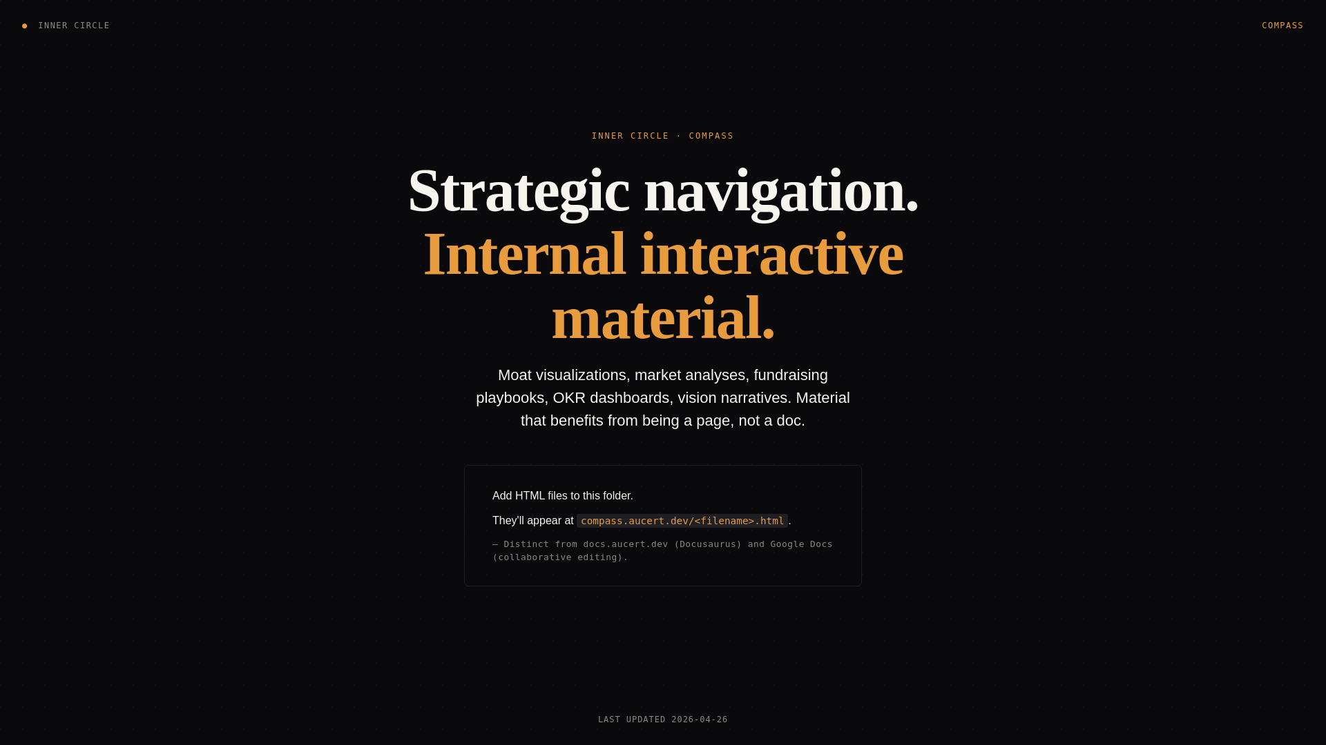 website screenshot of https://inner-circle-compass.pages.dev/