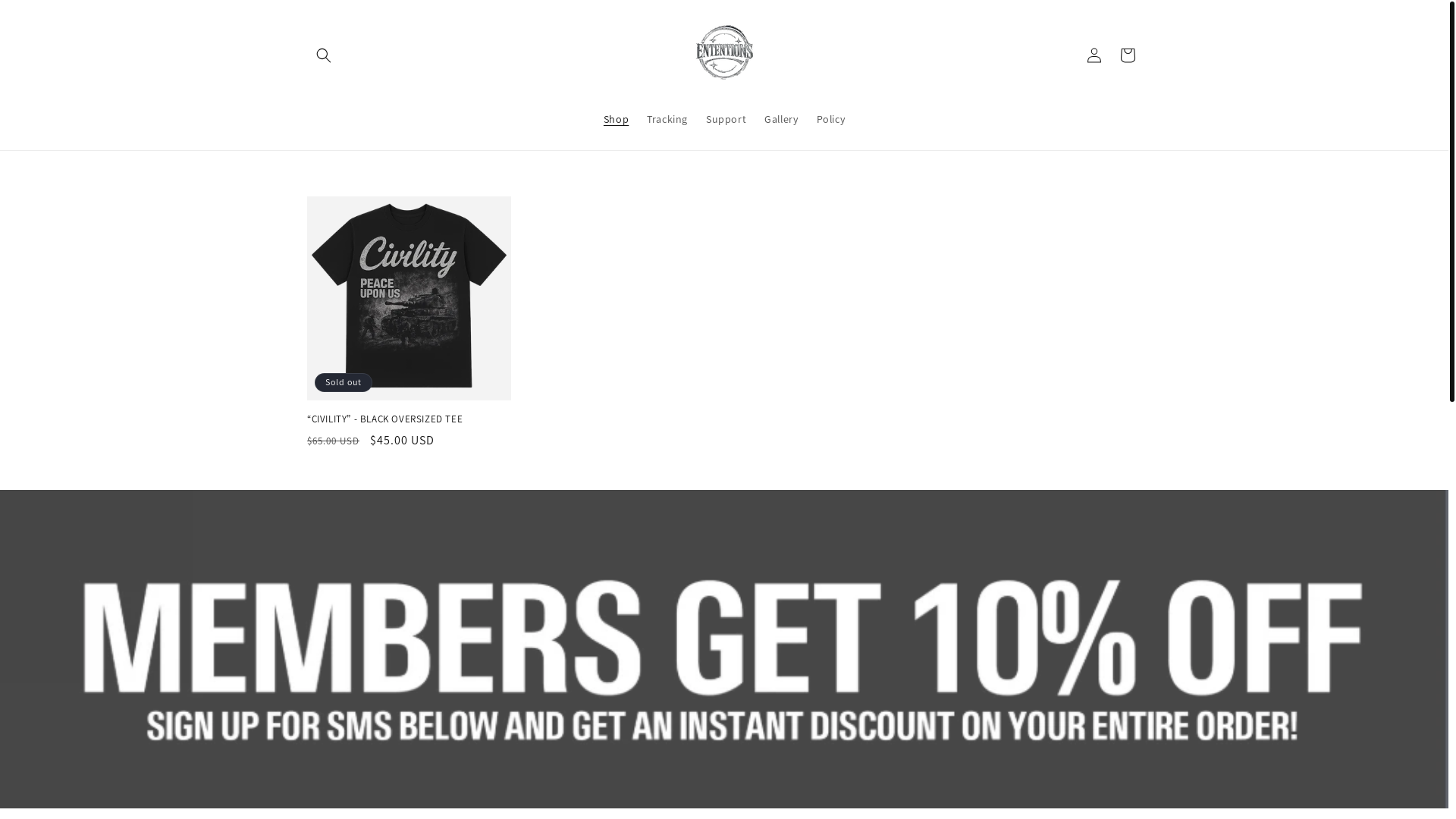website screenshot of https://ententions.us/