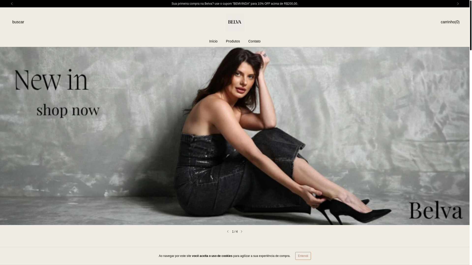 website screenshot of https://usebelva.com.br/