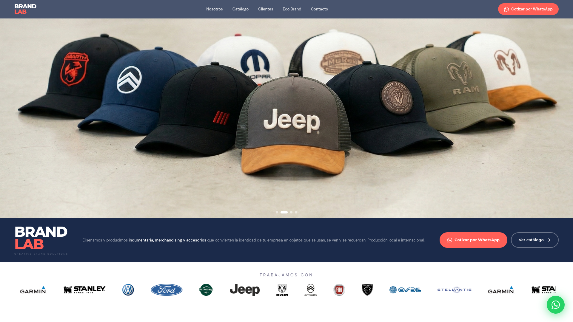 website screenshot of https://brandlabarg.com.ar/