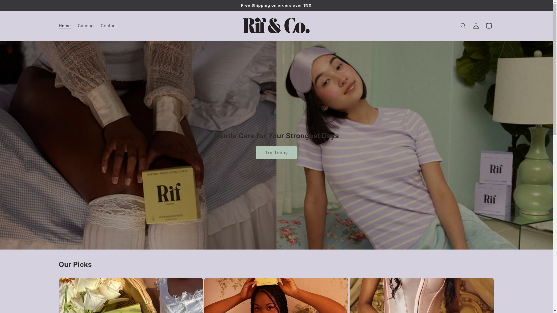 website screenshot of https://rifandco.com/