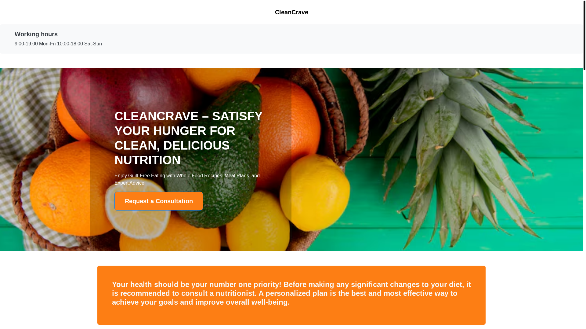website screenshot of https://cleancravefa.info/