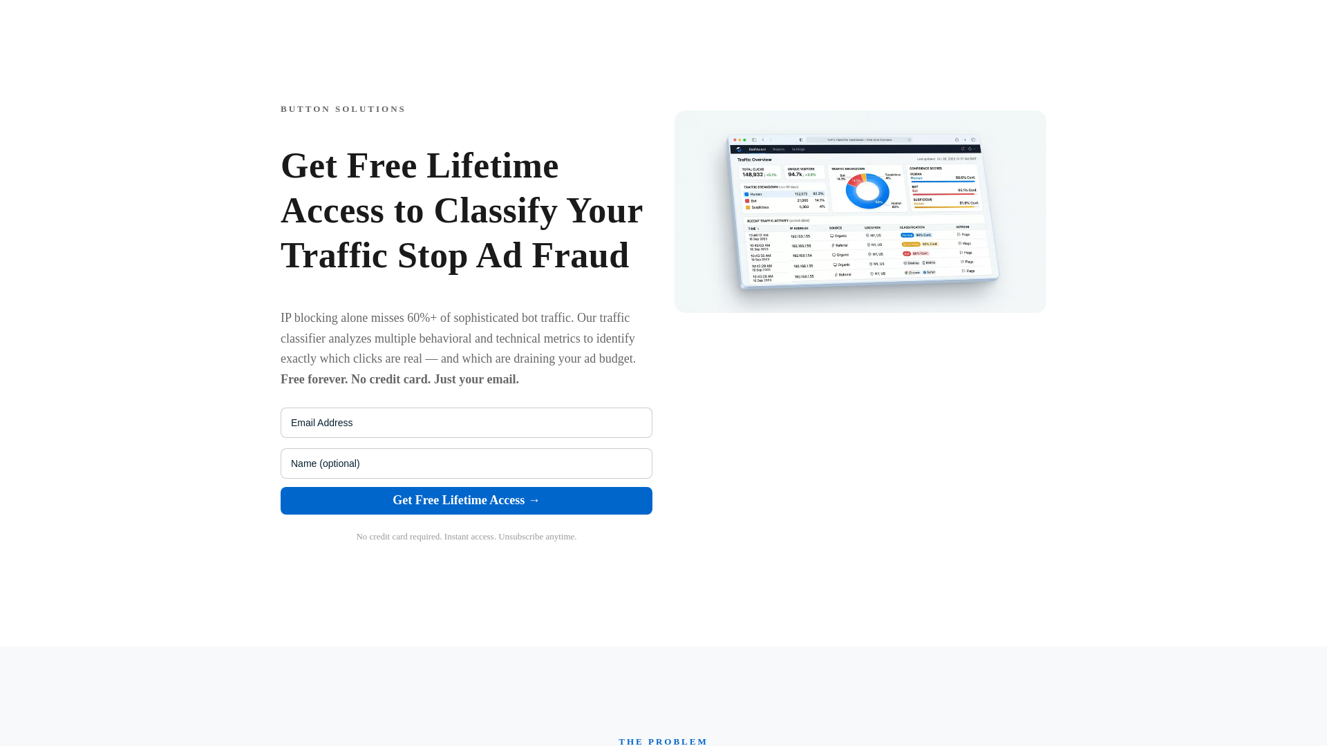 website screenshot of https://buttonsolns.com