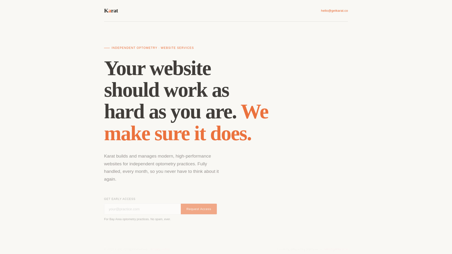 website screenshot of https://karat.pages.dev/