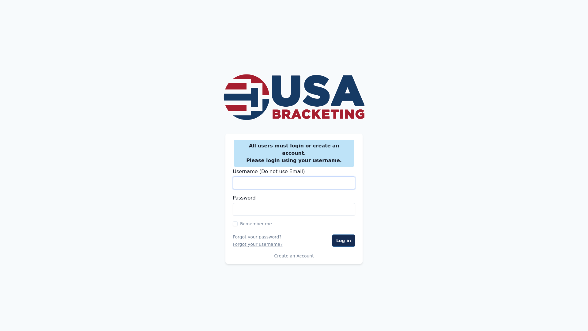 website screenshot of https://www.usabracketing.com