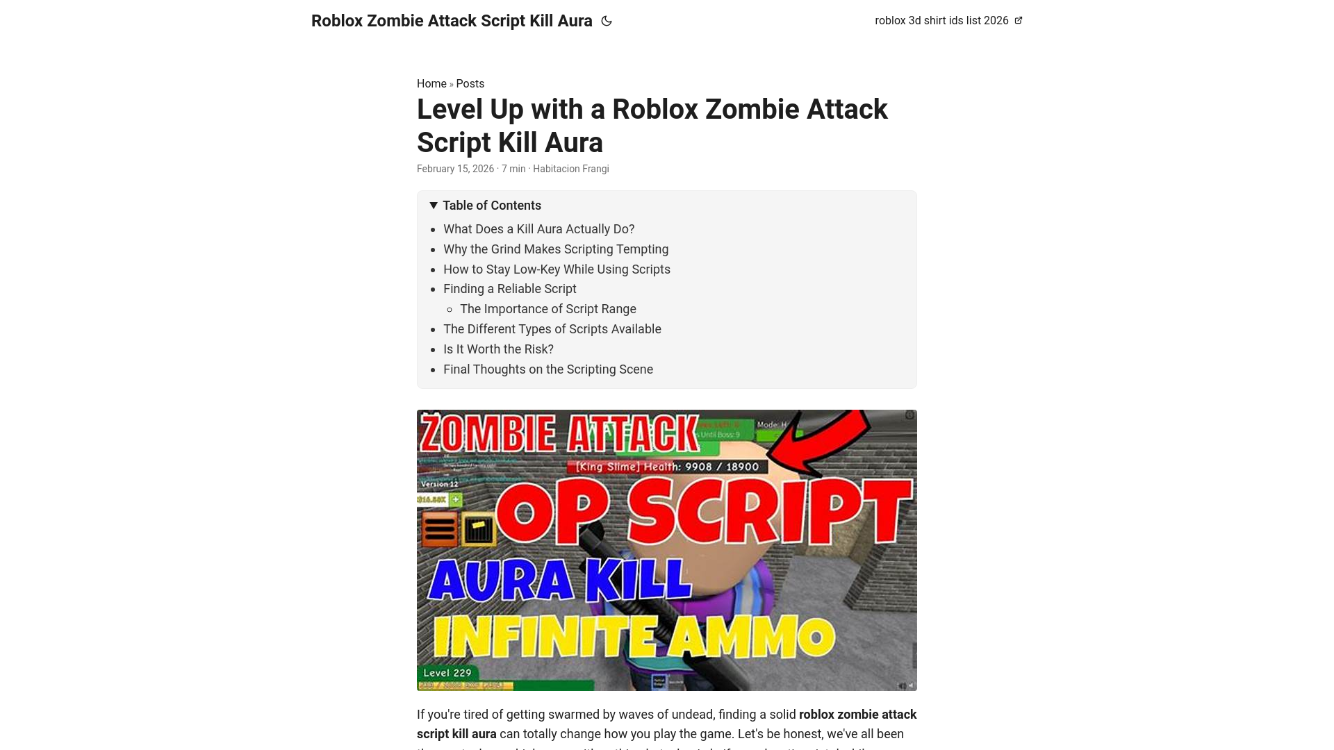 website screenshot of https://roblox-zombie-attack-script-kill-aura.pages.dev/