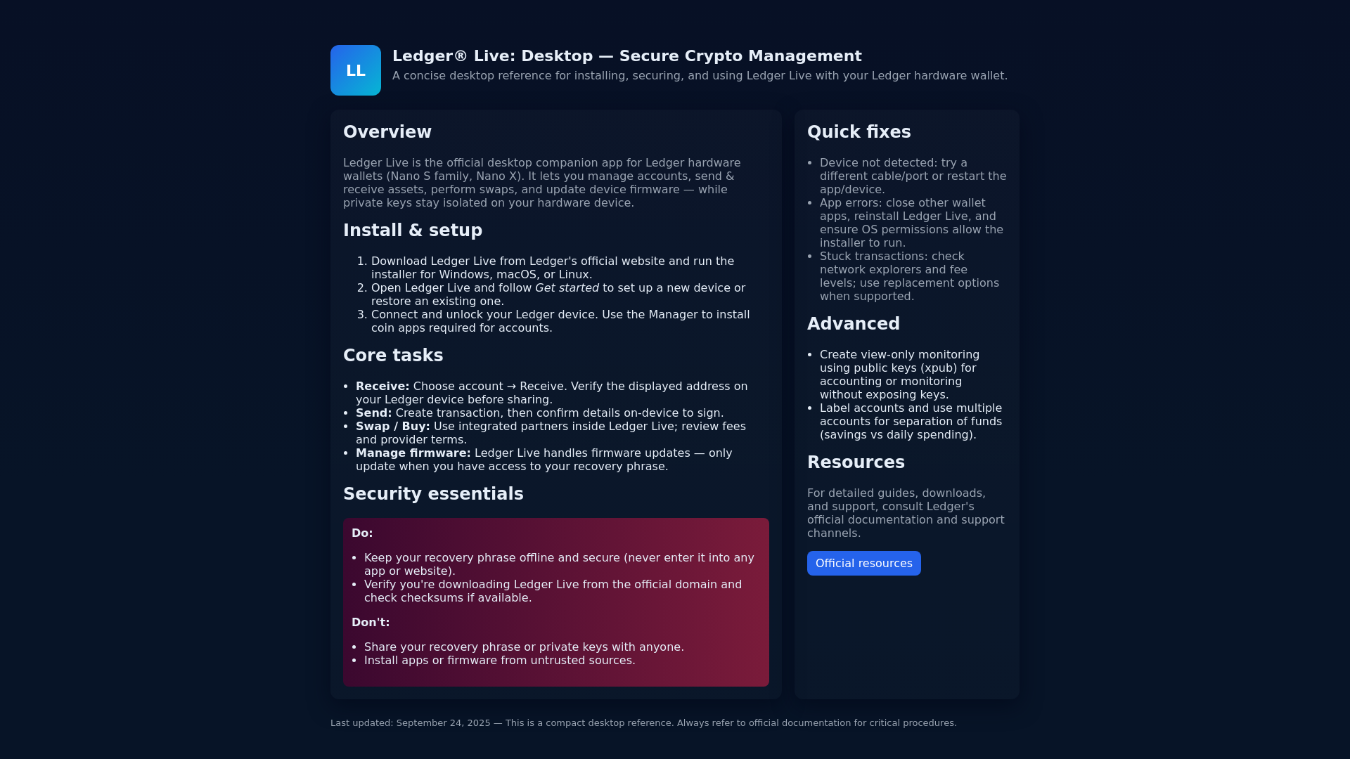 website screenshot of https://ledger-live-destop-welcome.pages.dev