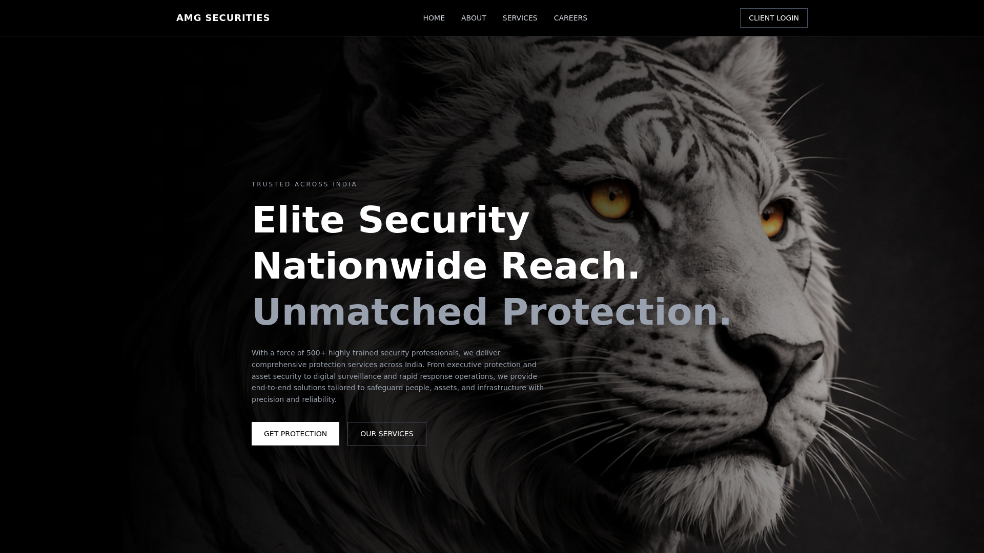 website screenshot of https://amgsecurityservice.com