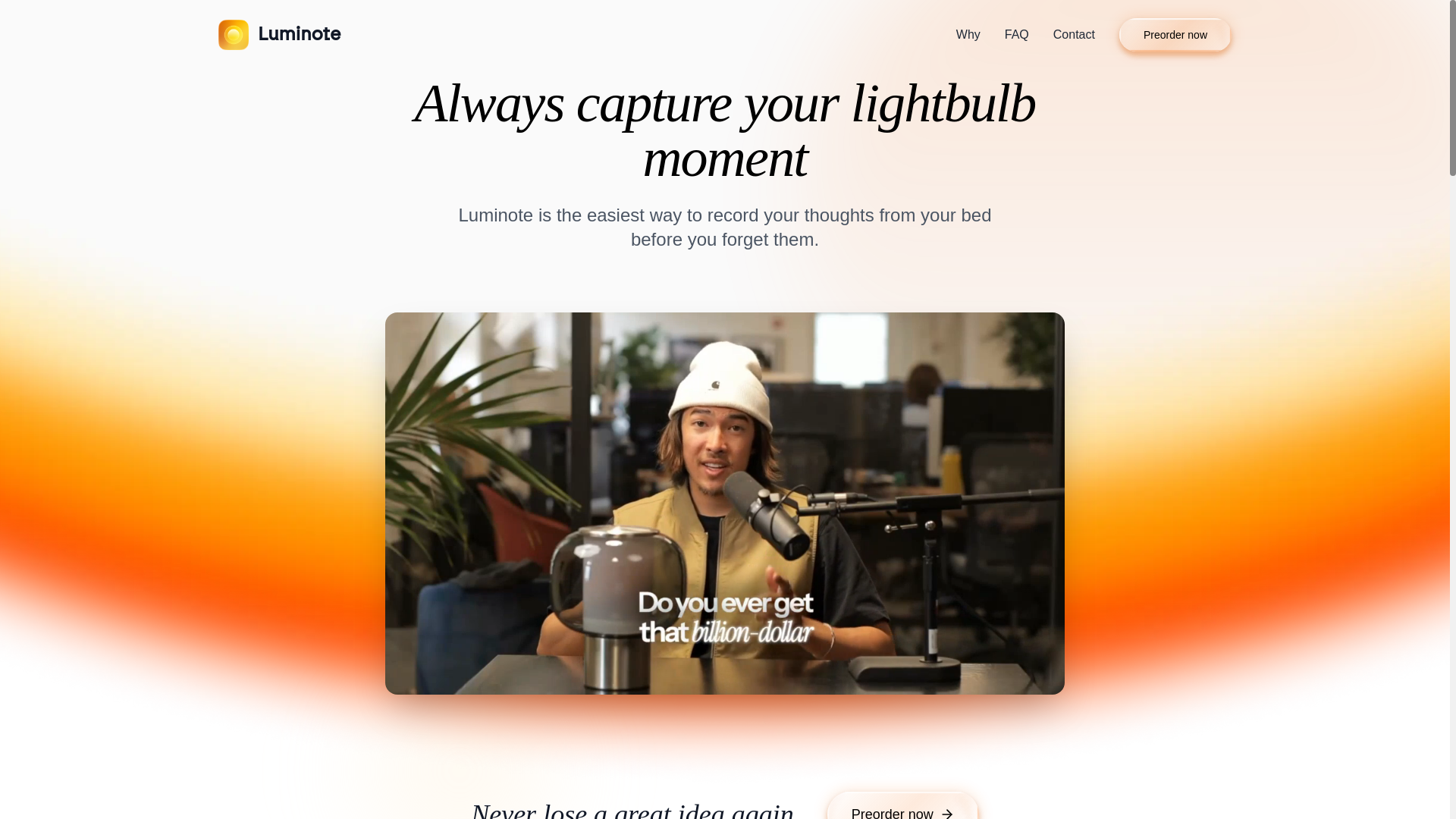 website screenshot of https://luminote-web-bx6.pages.dev/