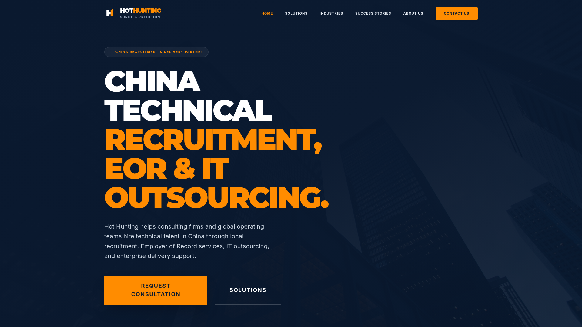 website screenshot of https://hot-hunting.com/