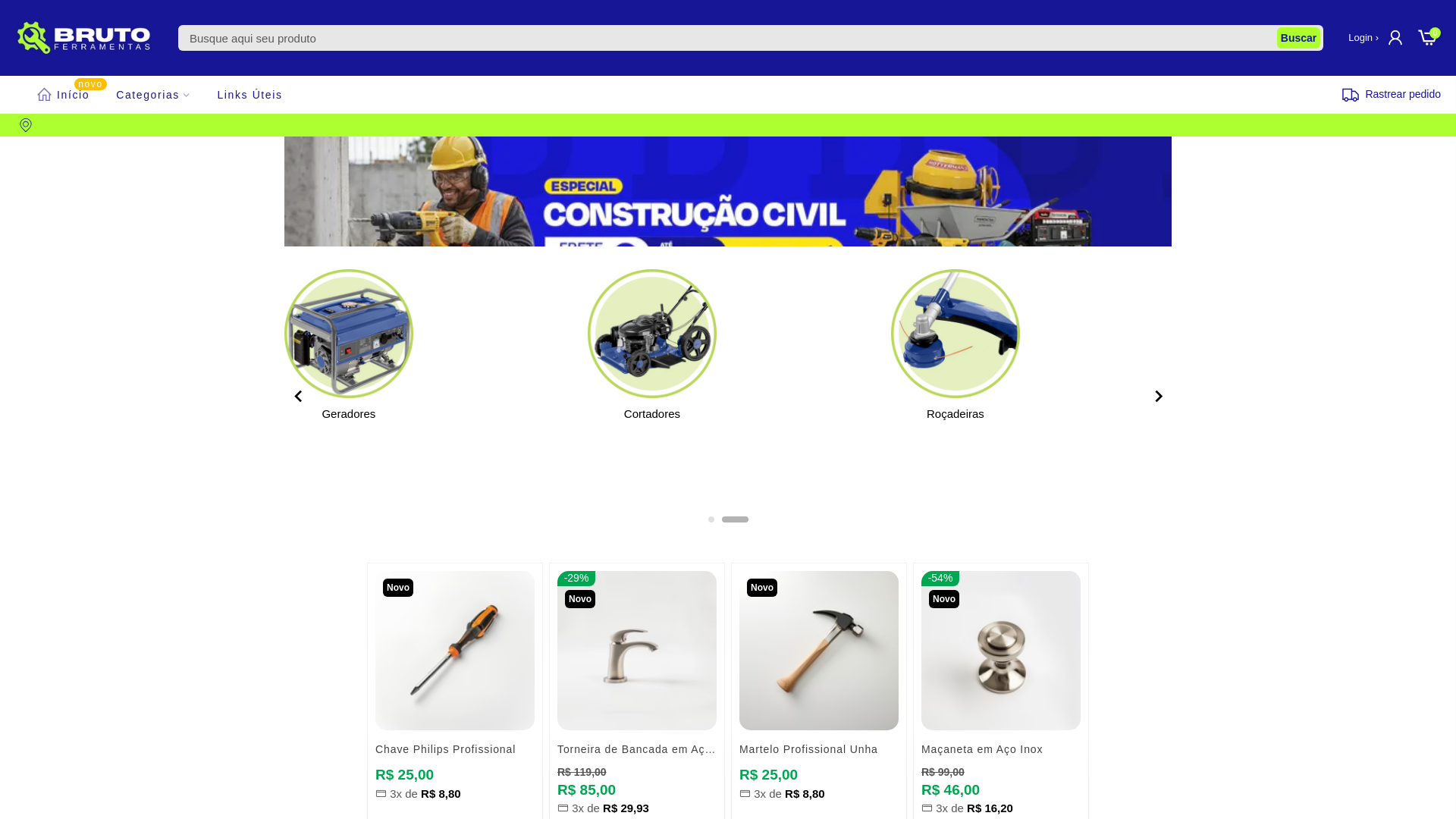 website screenshot of https://brutoferramentas.com/