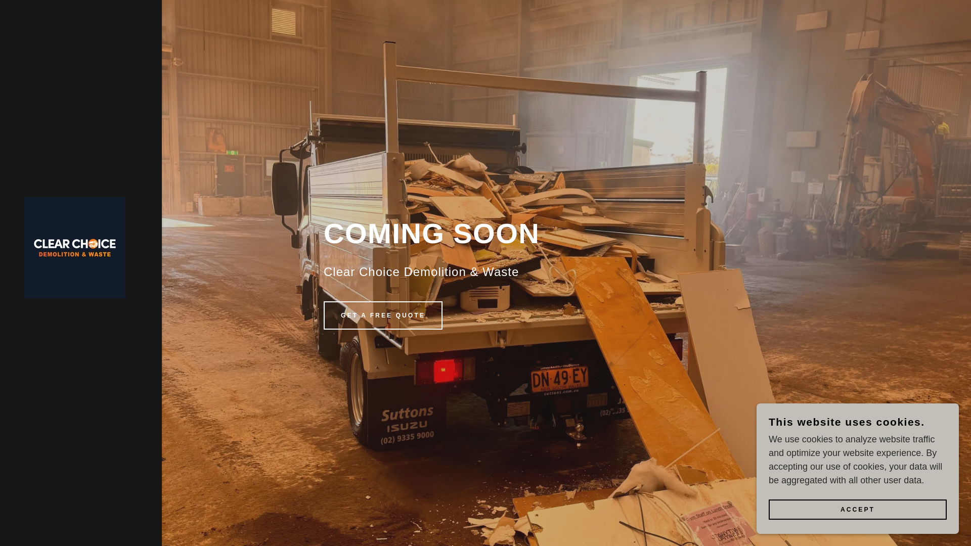 website screenshot of https://clearchoicedemowaste.com.au/