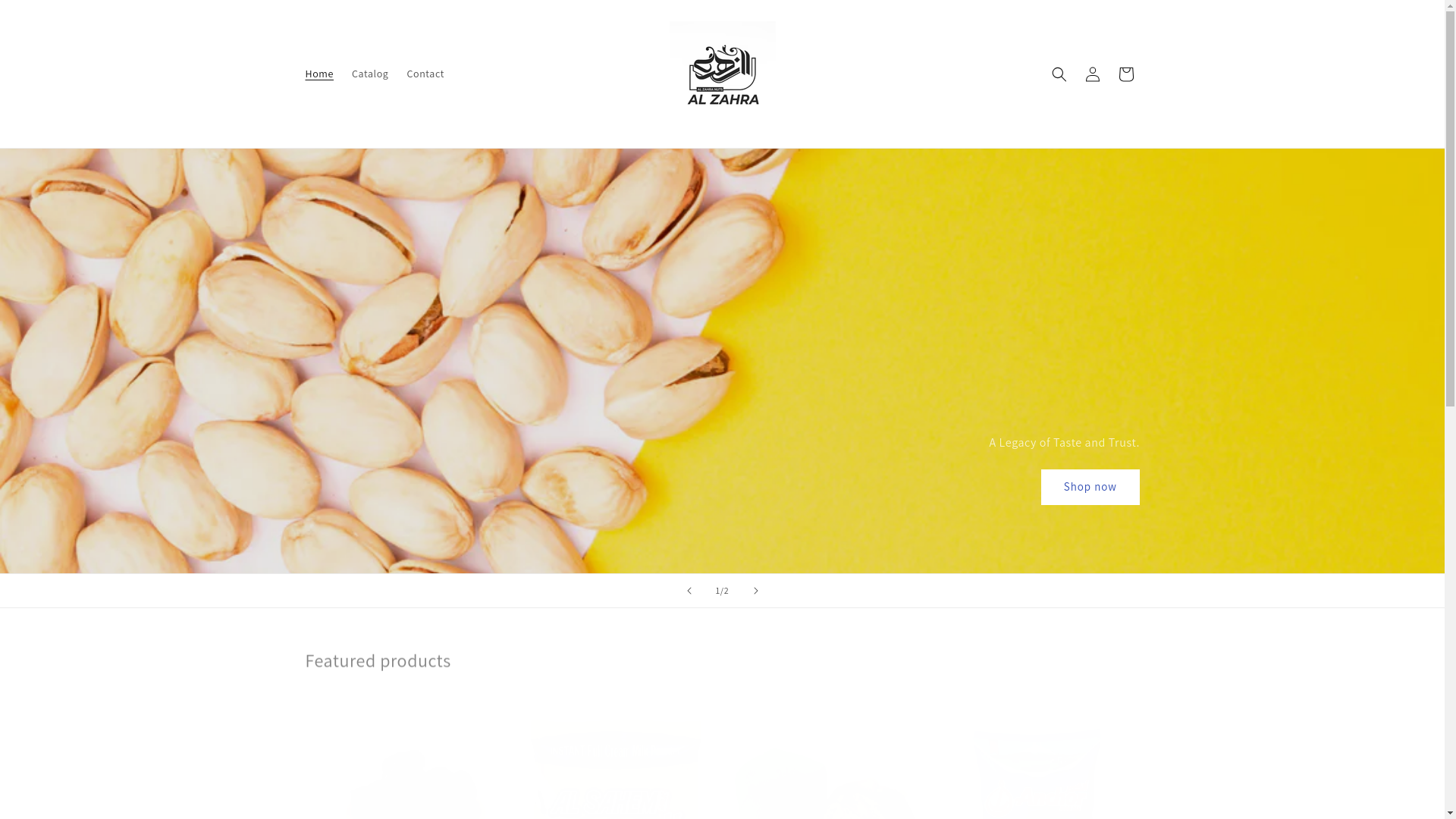 website screenshot of https://alzahranuts.com/