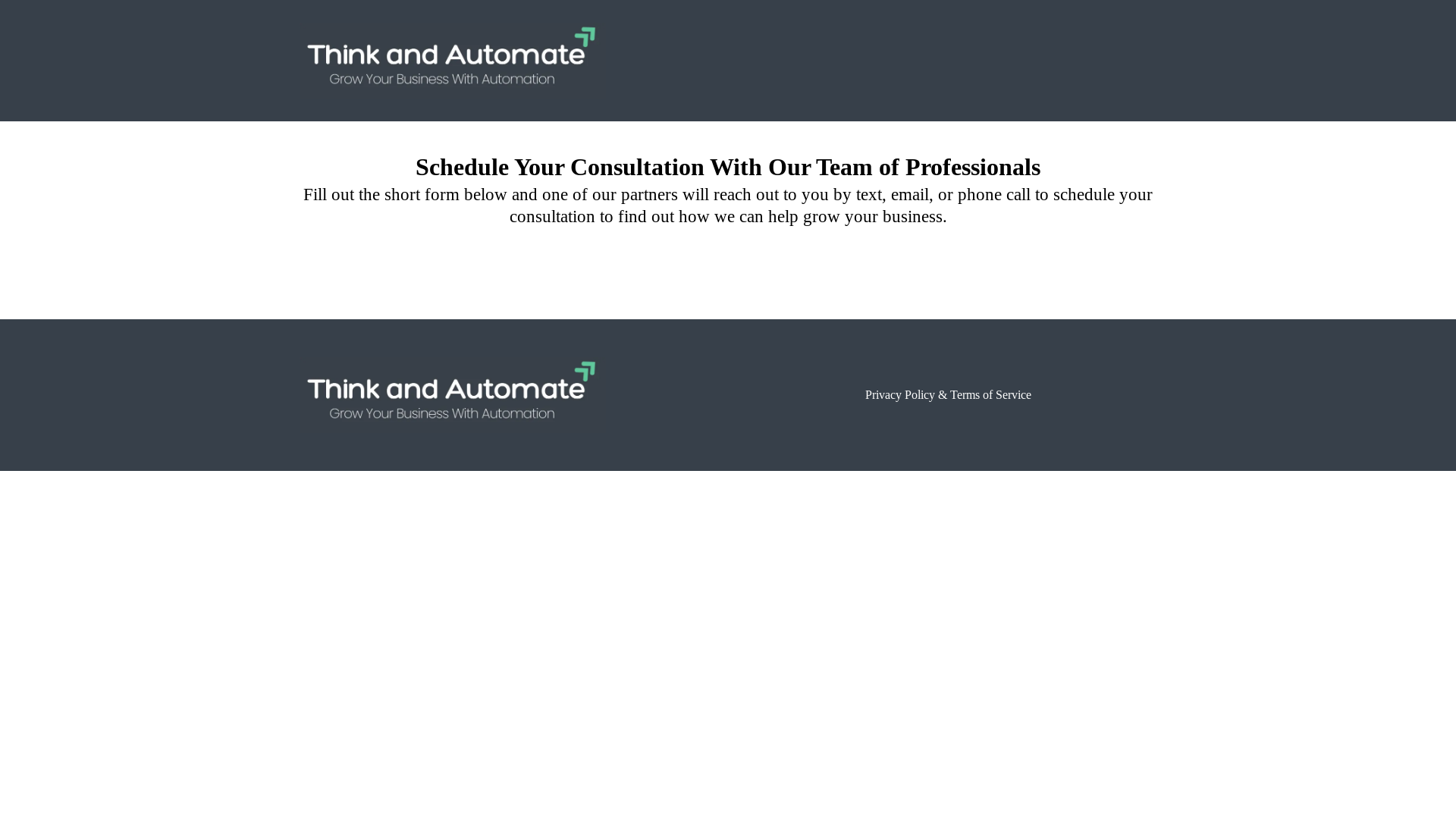 website screenshot of https://thinkandautomate.net/