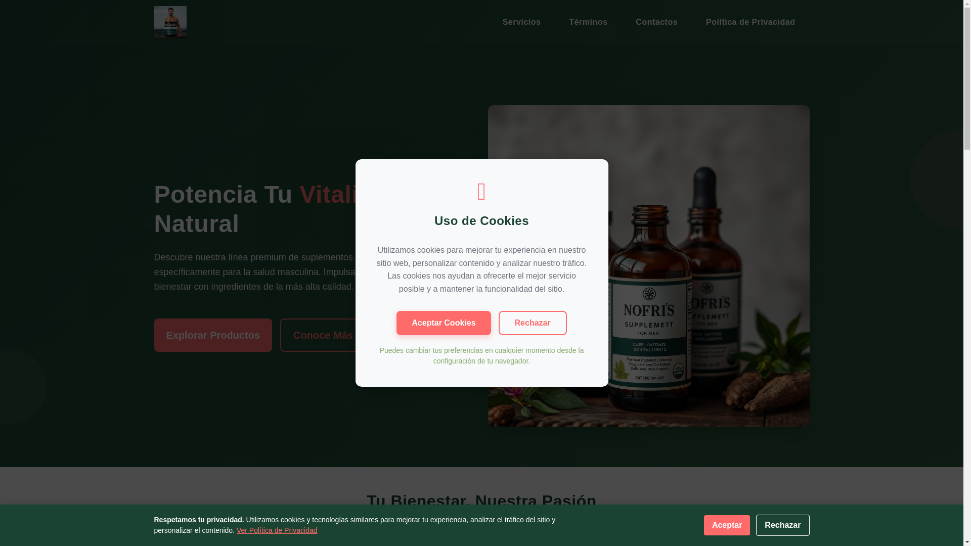 website screenshot of https://fuerzamasculinaa.com/