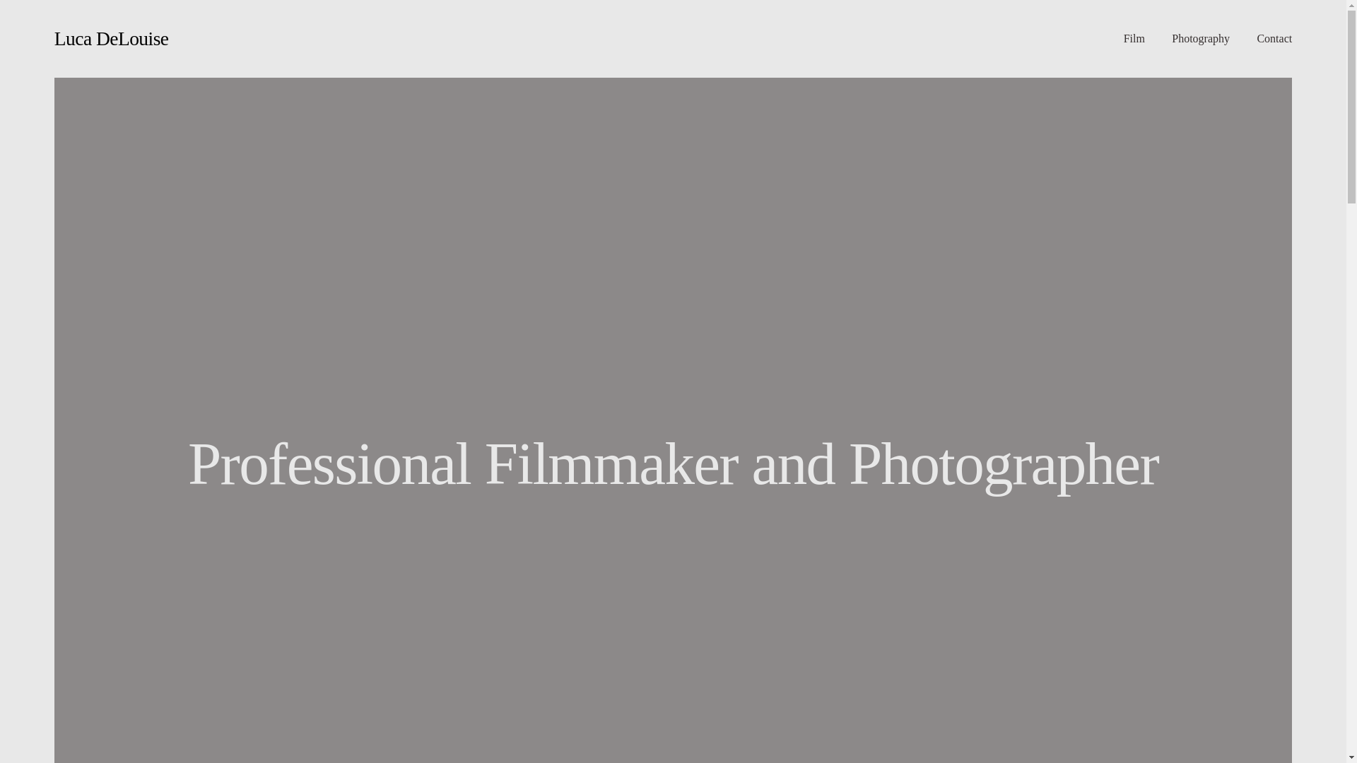 website screenshot of https://lucafilmandphoto.com/
