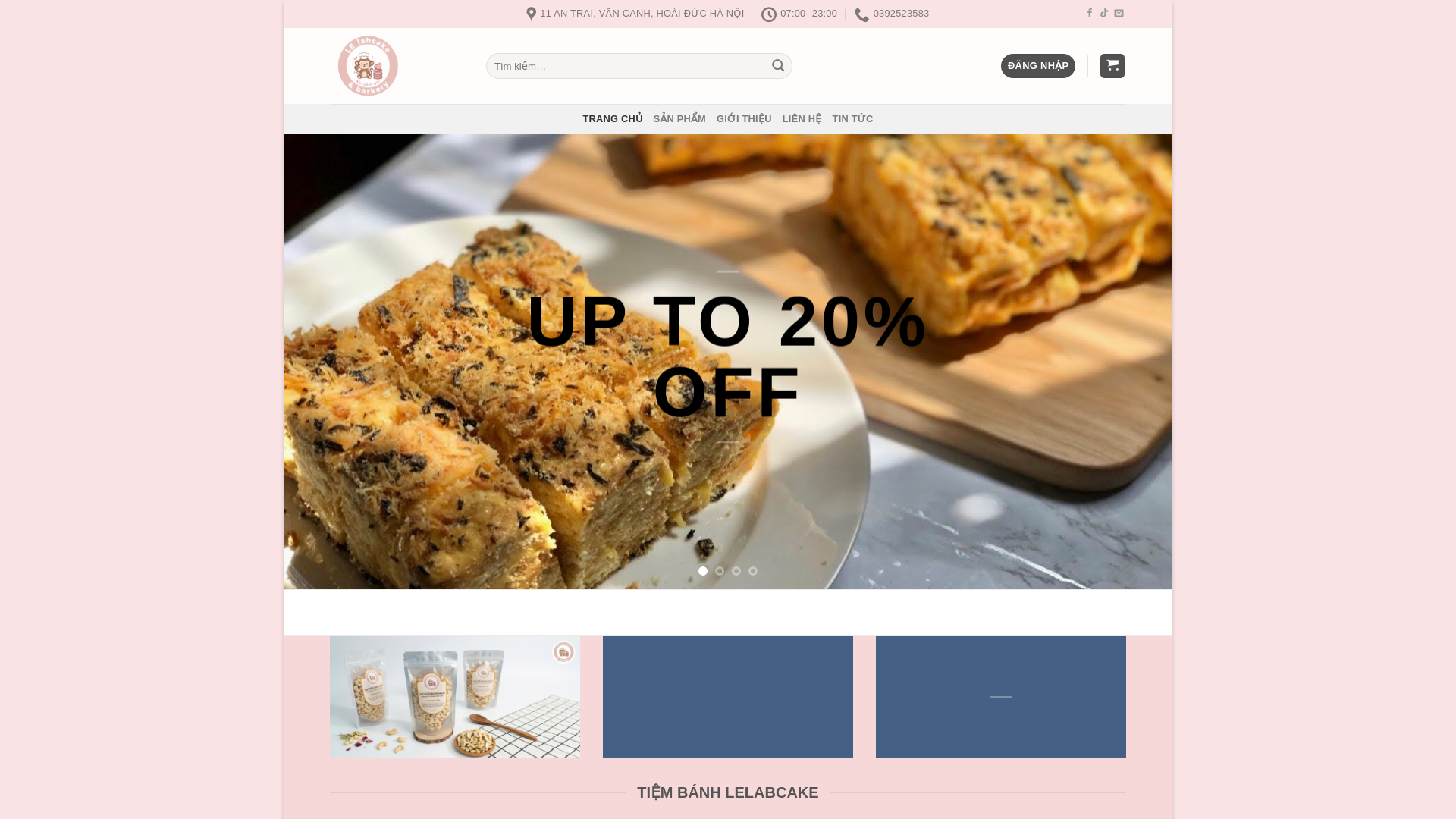 website screenshot of https://lelabcake.com/