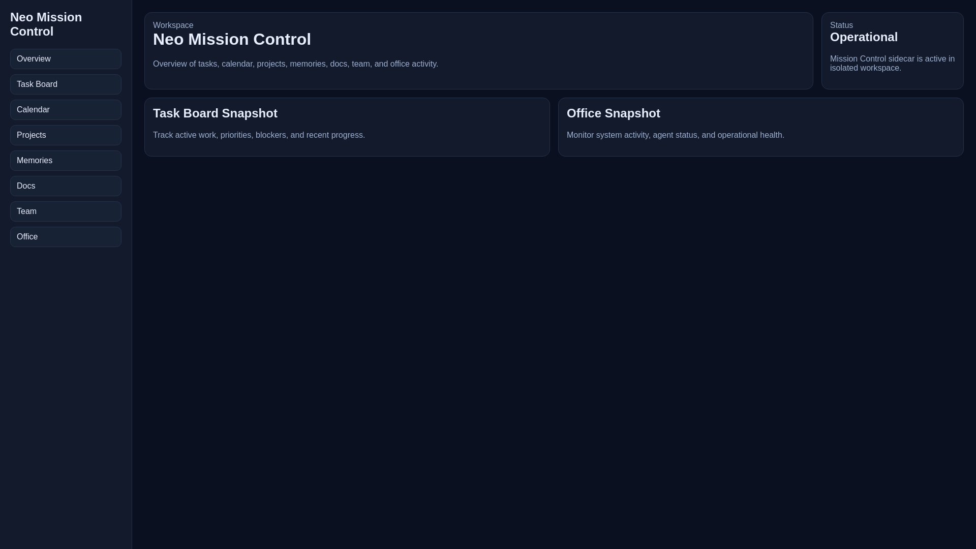website screenshot of https://neo-mission-control.pages.dev/