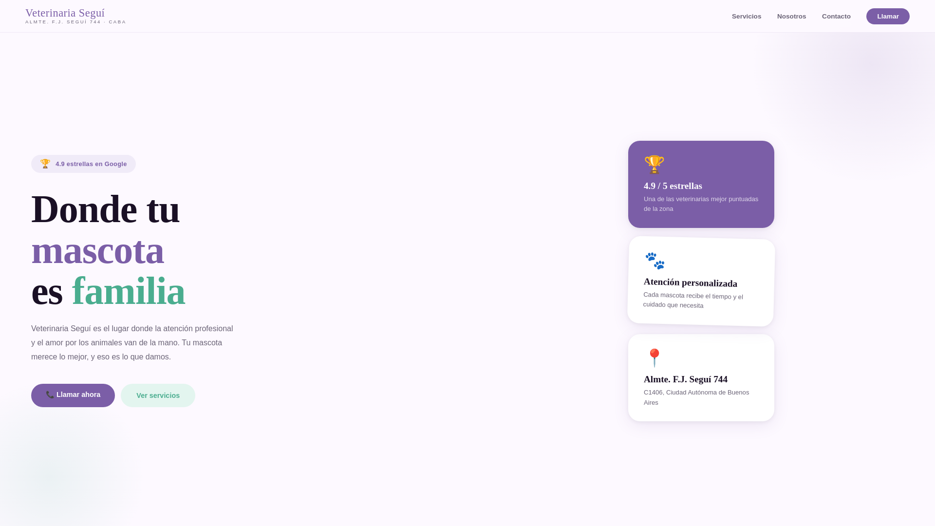 website screenshot of https://veterinariasegui.pages.dev/