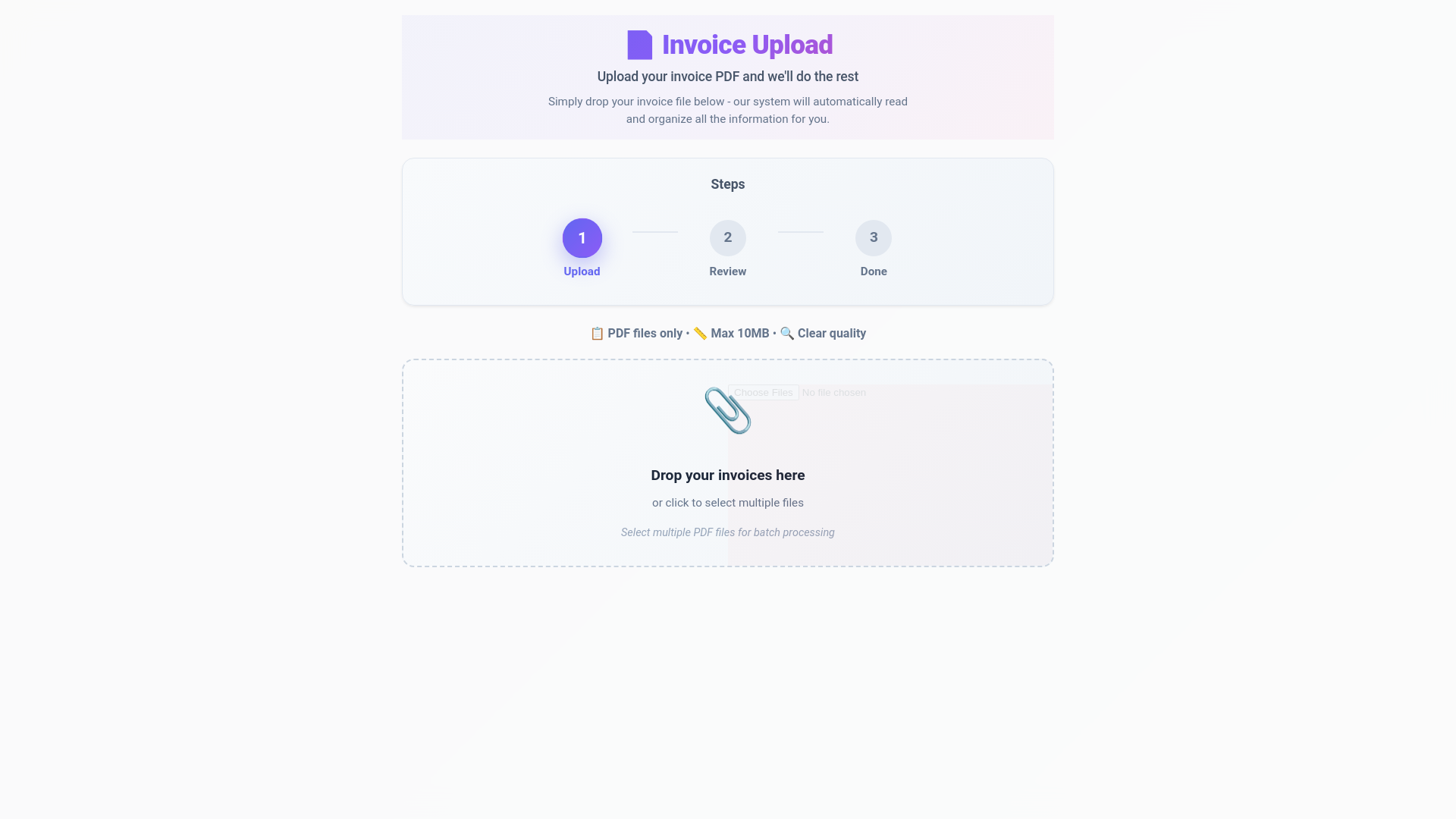 website screenshot of https://invoice-agent-1tc.pages.dev/