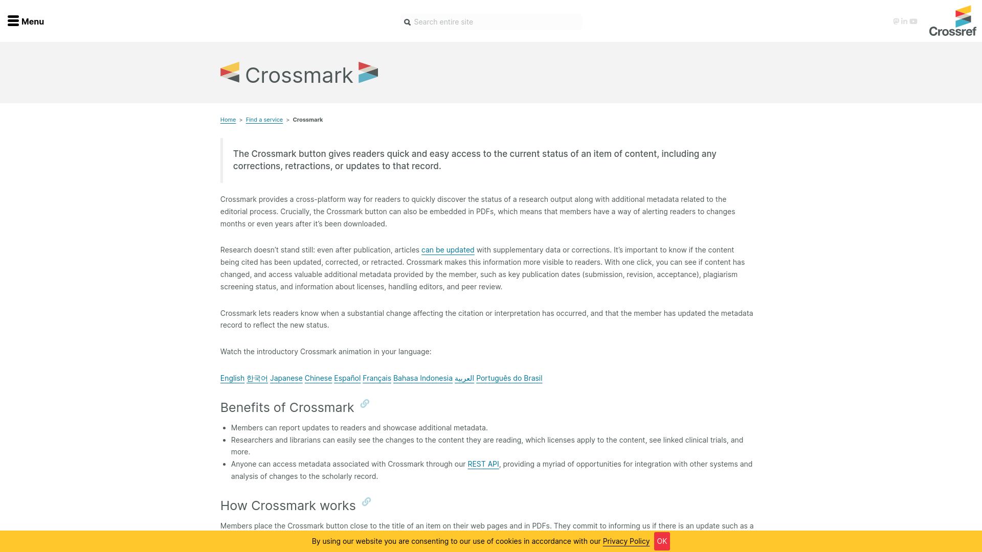 website screenshot of https://crossmark-cdn.crossref.org