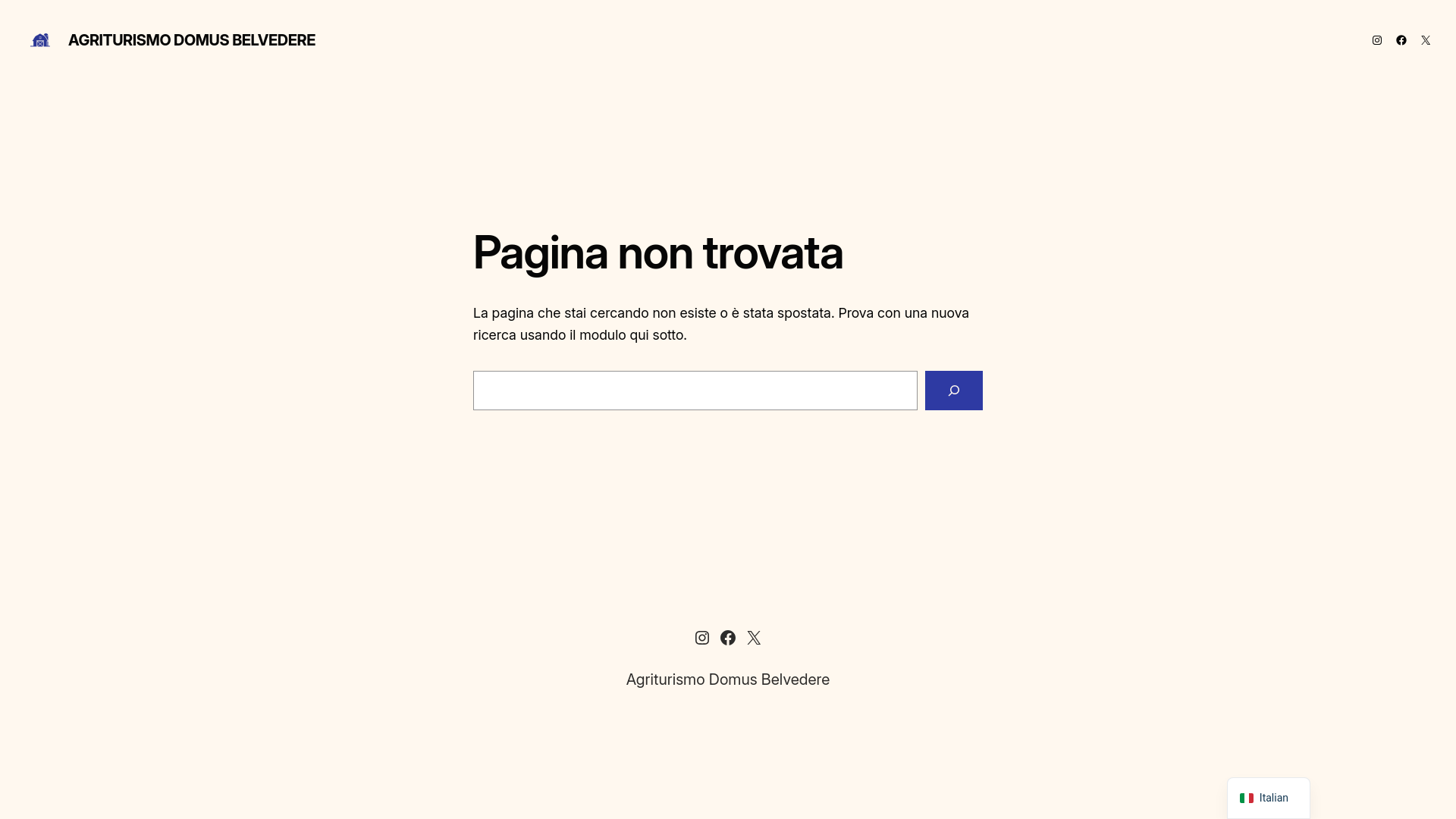 website screenshot of https://domusbelvedere.it/
