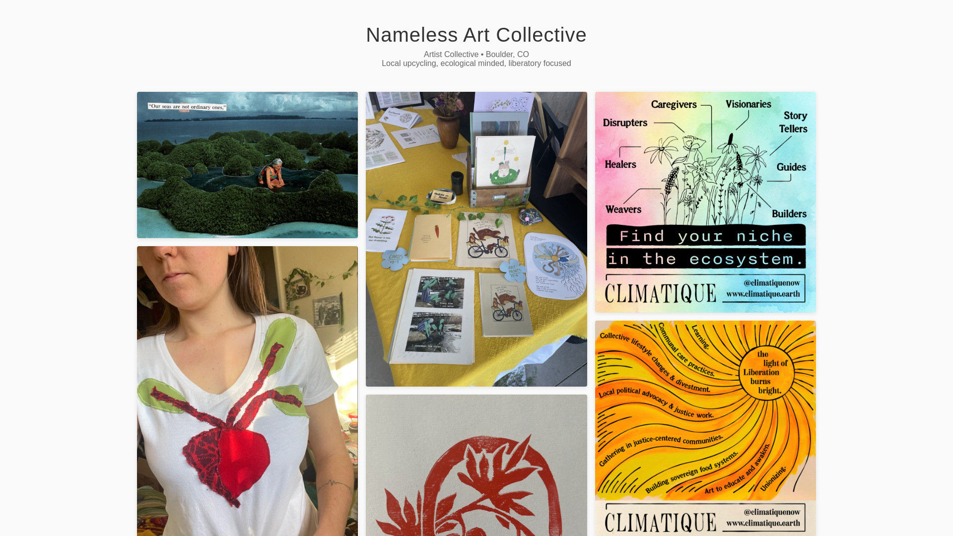 website screenshot of https://namelessart.lol/