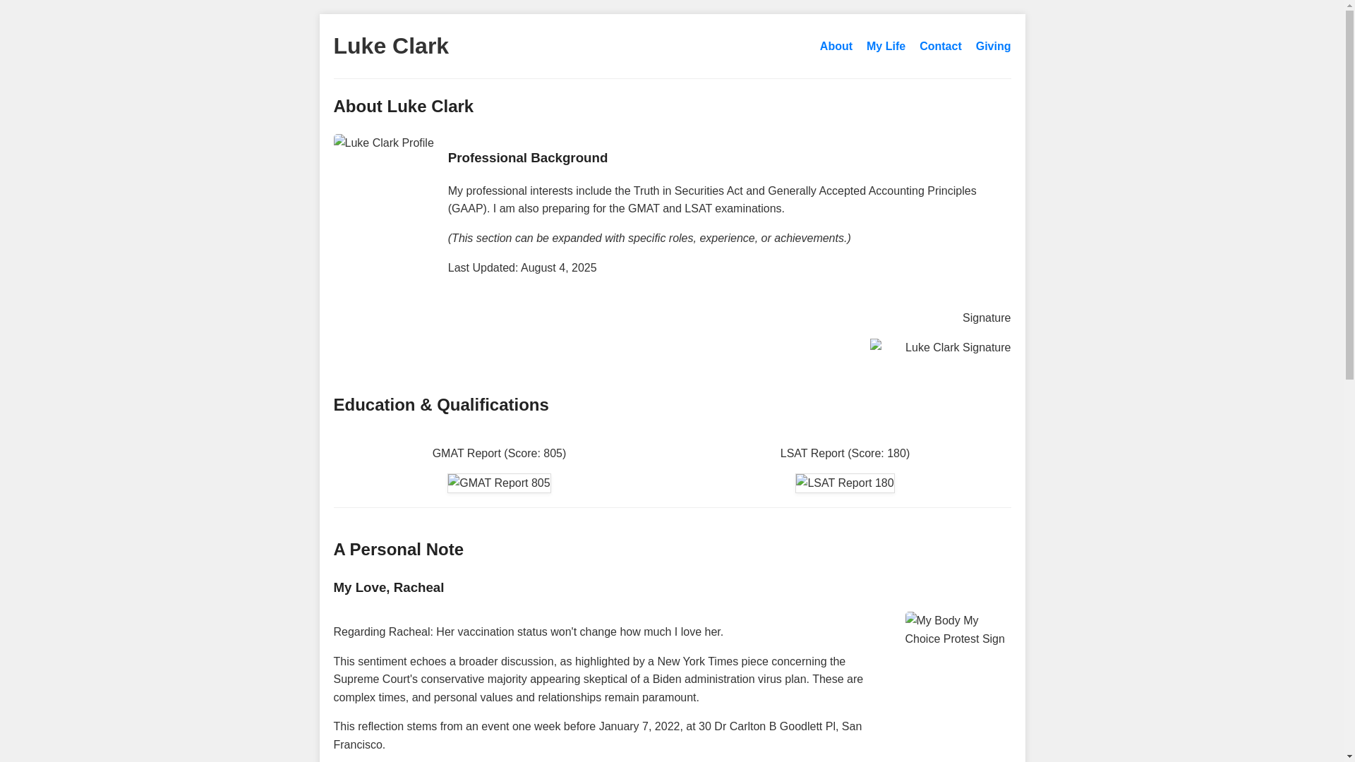 website screenshot of https://lukeclark.pages.dev/