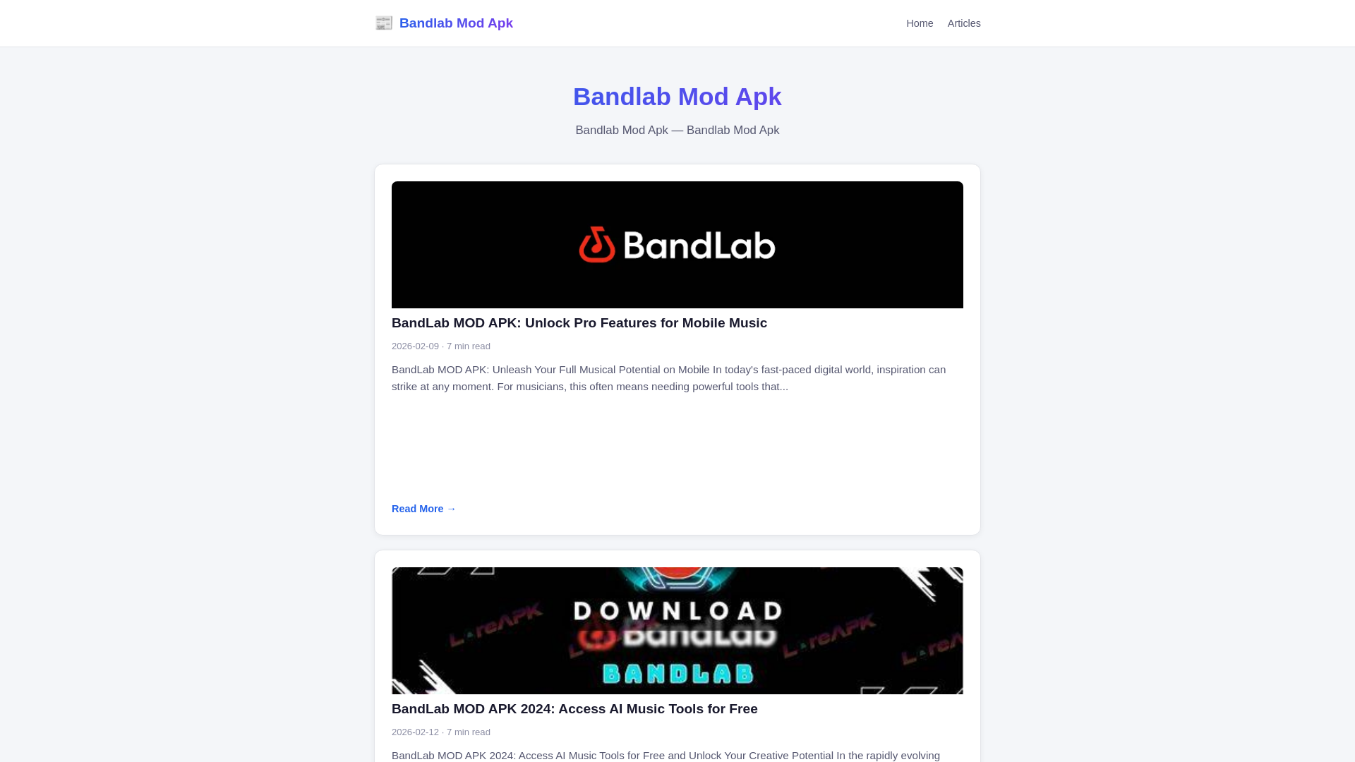 website screenshot of https://bandlab-mod-apk.pages.dev/