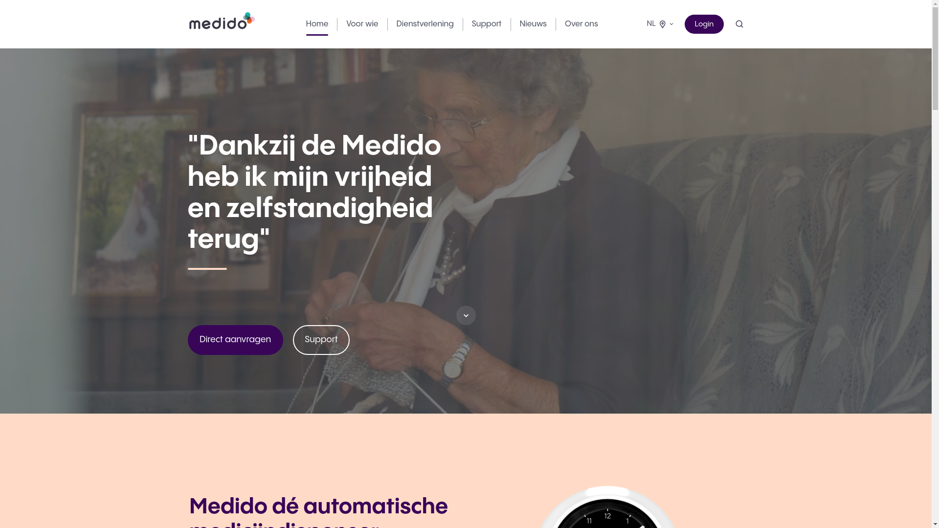 website screenshot of https://Medido.com