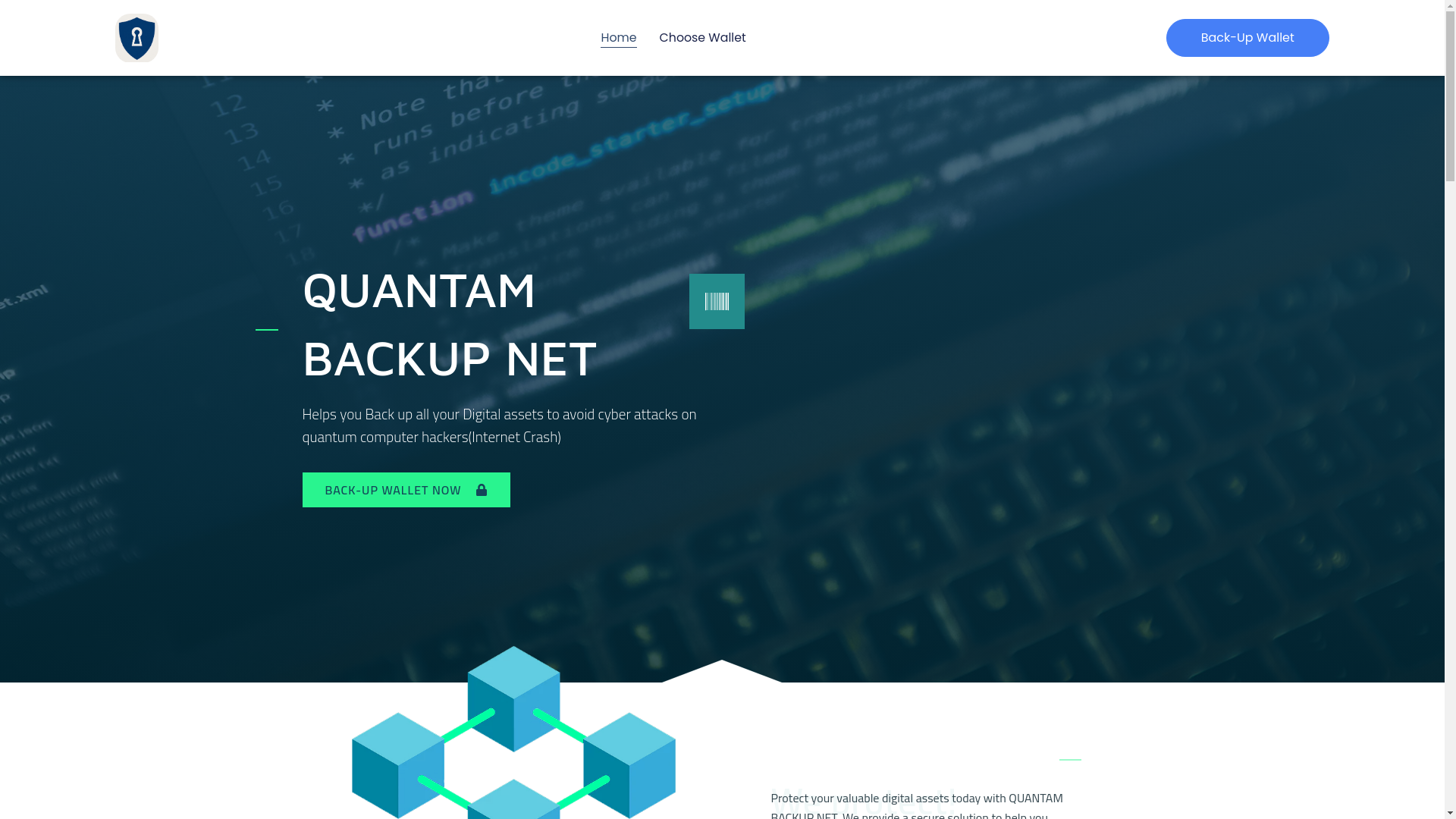 website screenshot of https://quantambackupnet.com/