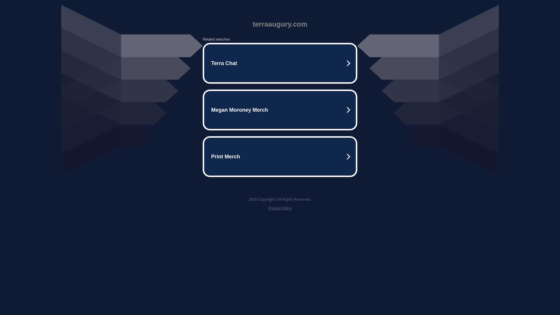 website screenshot of https://terraaugury.com/