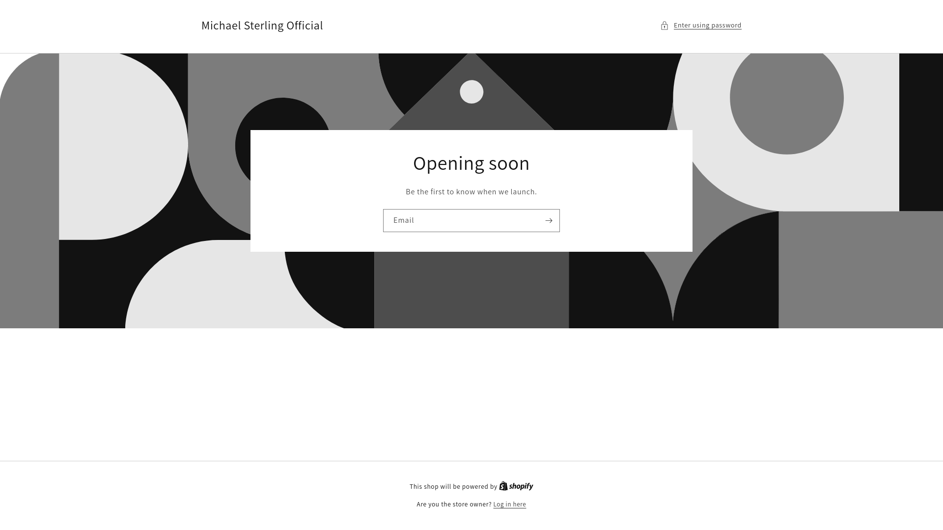 website screenshot of https://michaelsterlingofficial.com/