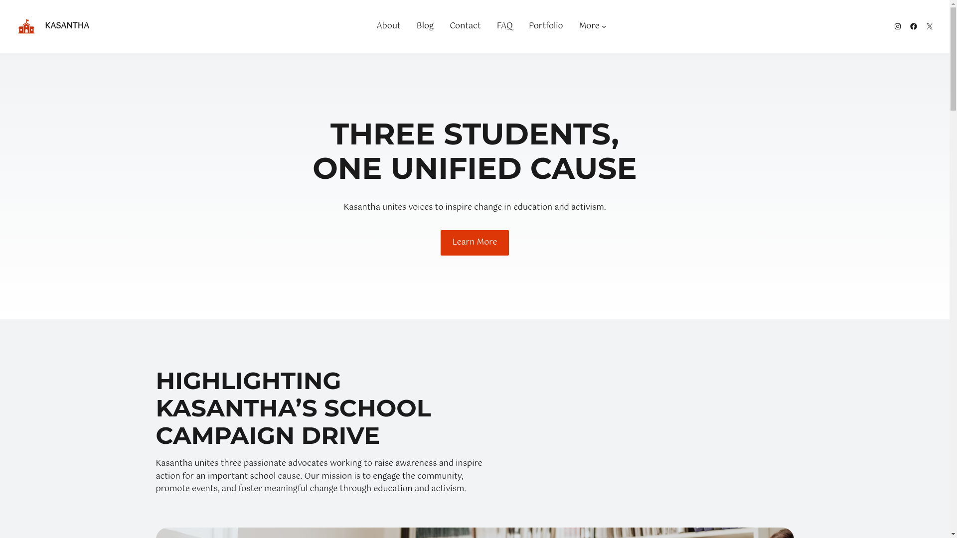 website screenshot of https://kasantha.com/