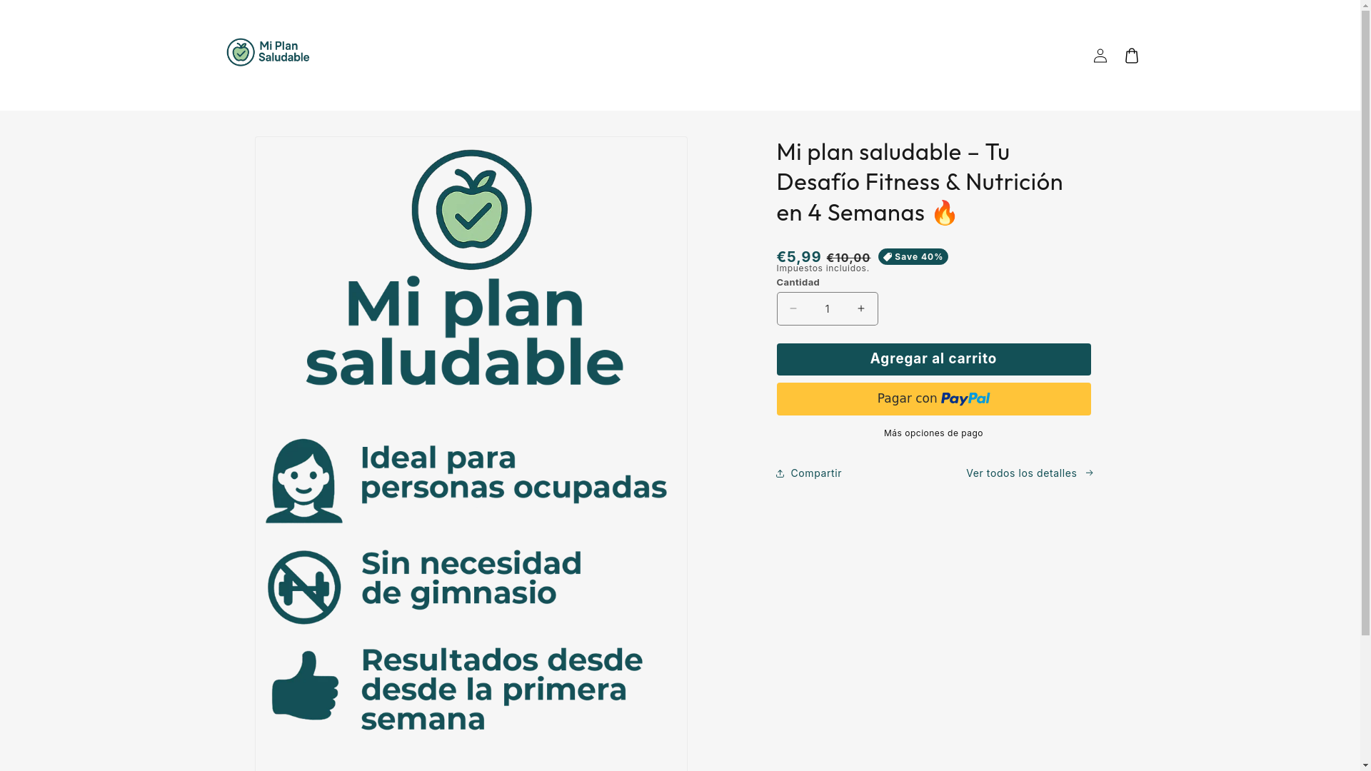 website screenshot of https://miplansaludable.es/