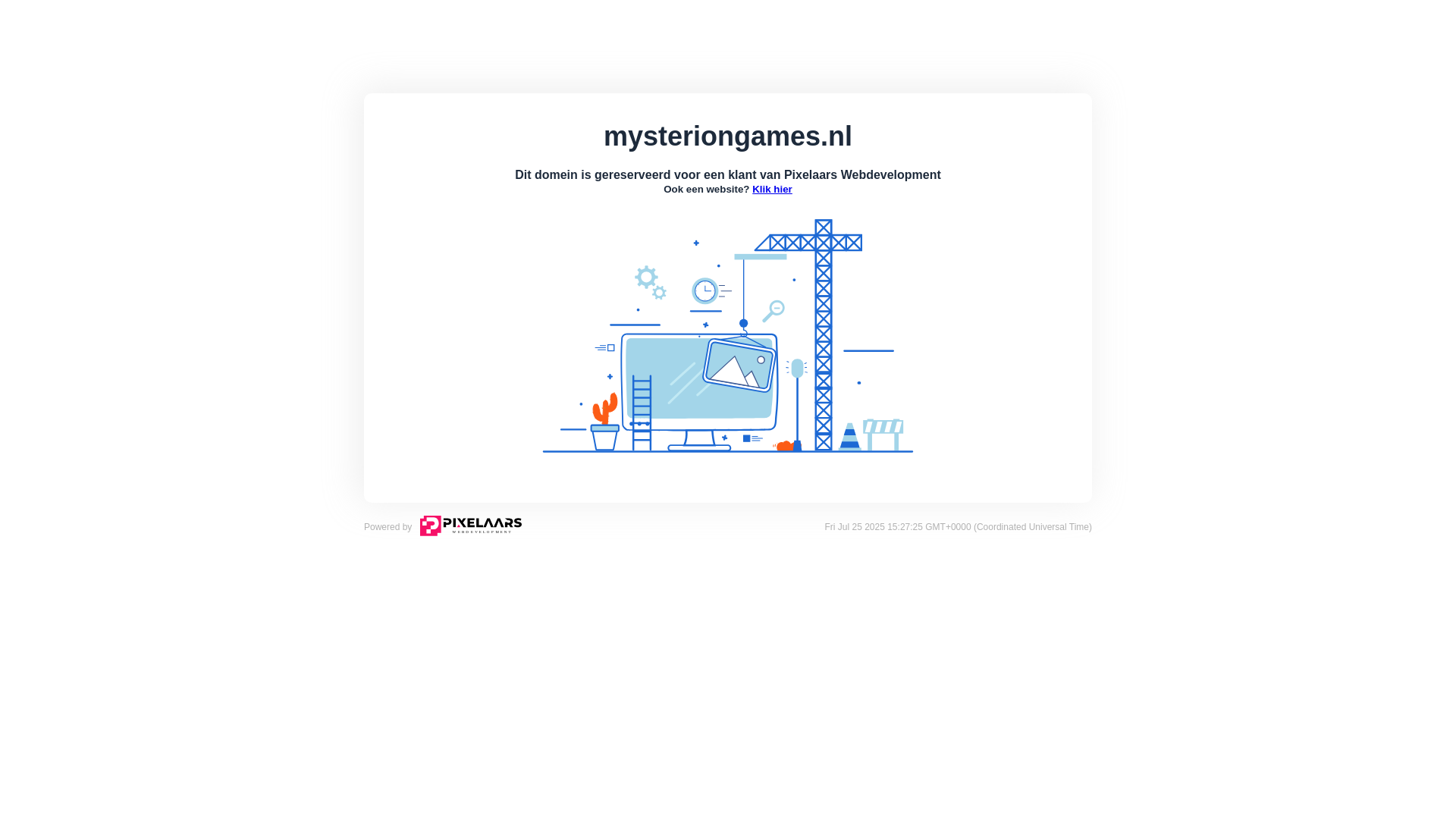 website screenshot of https://mysteriongames.nl/