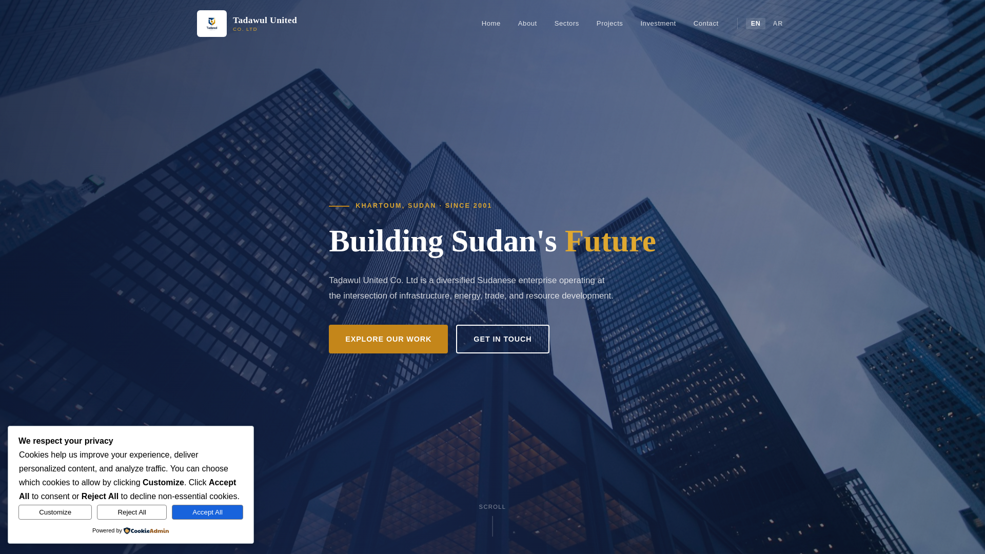 website screenshot of https://tadawulunited.net
