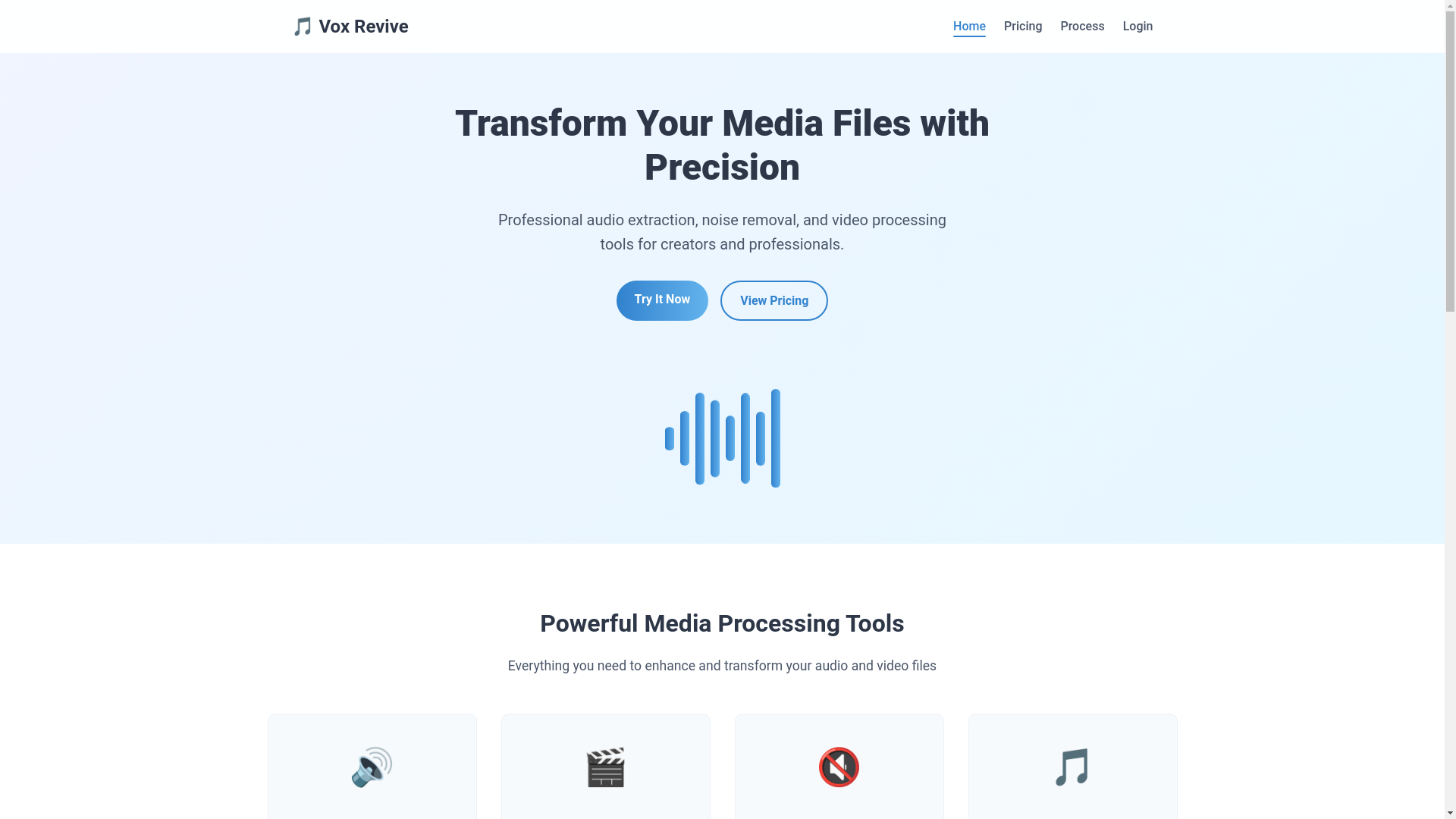 website screenshot of https://voxrevive.com/
