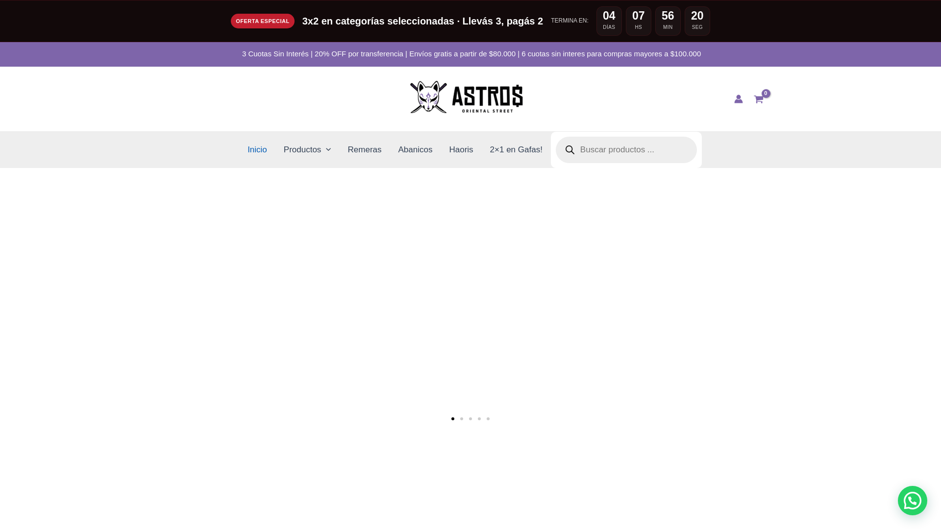 website screenshot of https://astrosorientalstreet.com.ar