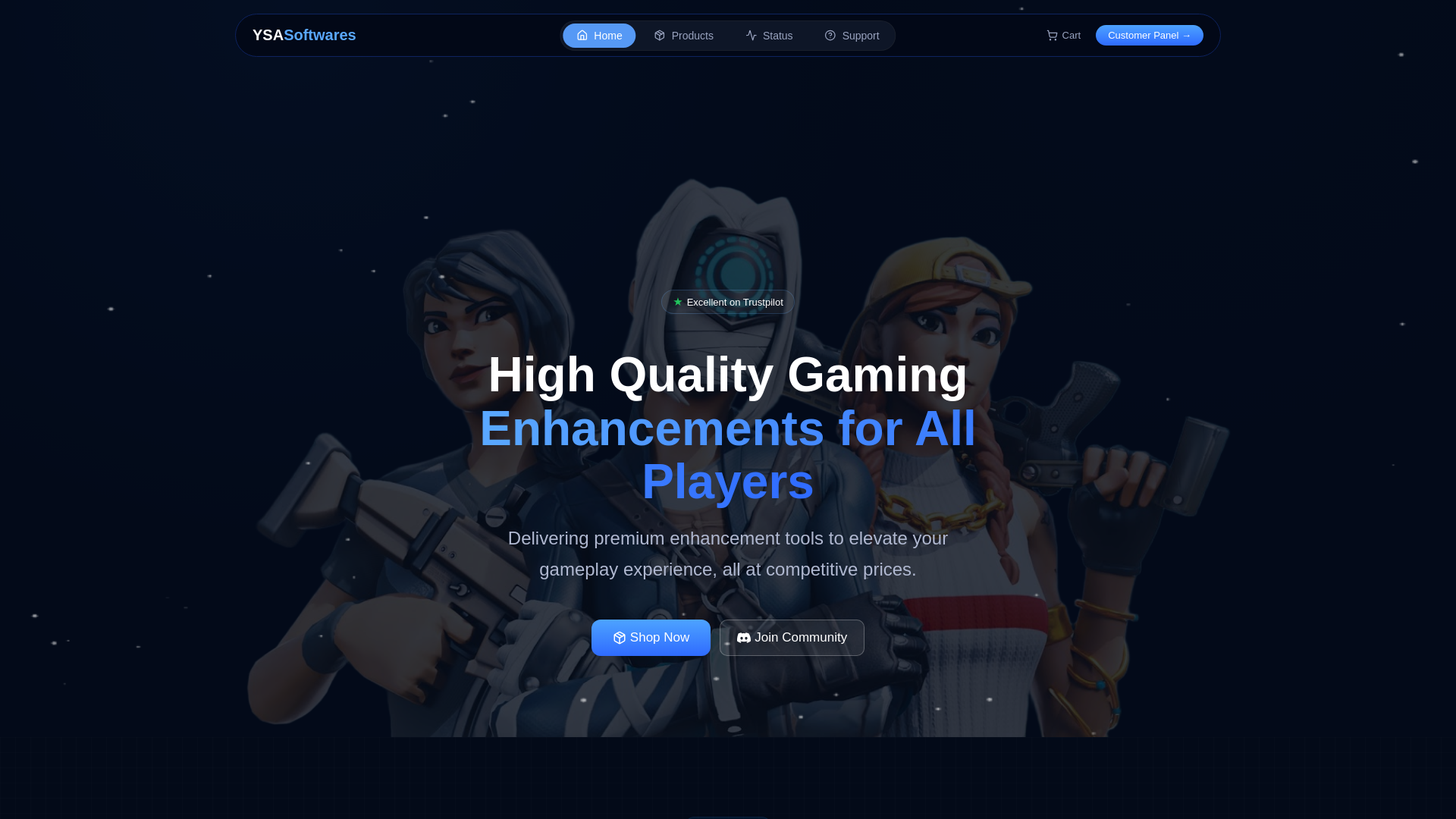 website screenshot of https://ysasoftware.com/