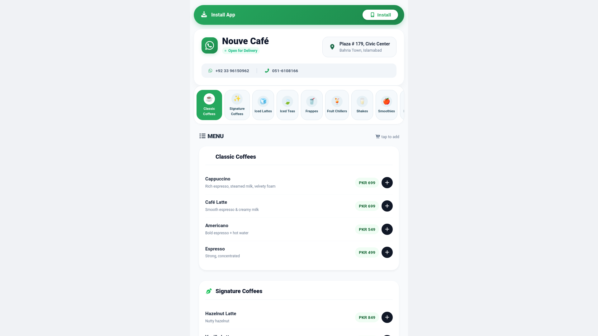 website screenshot of https://nouvecafe-web.pages.dev/