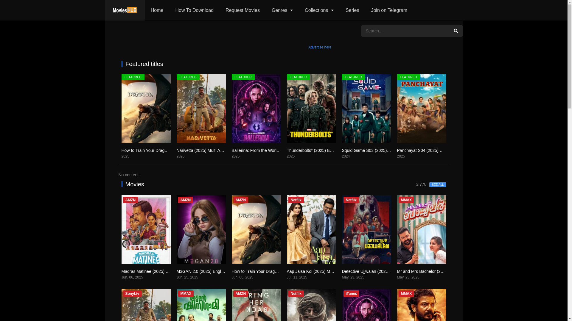 website screenshot of https://moviesshub.shop/