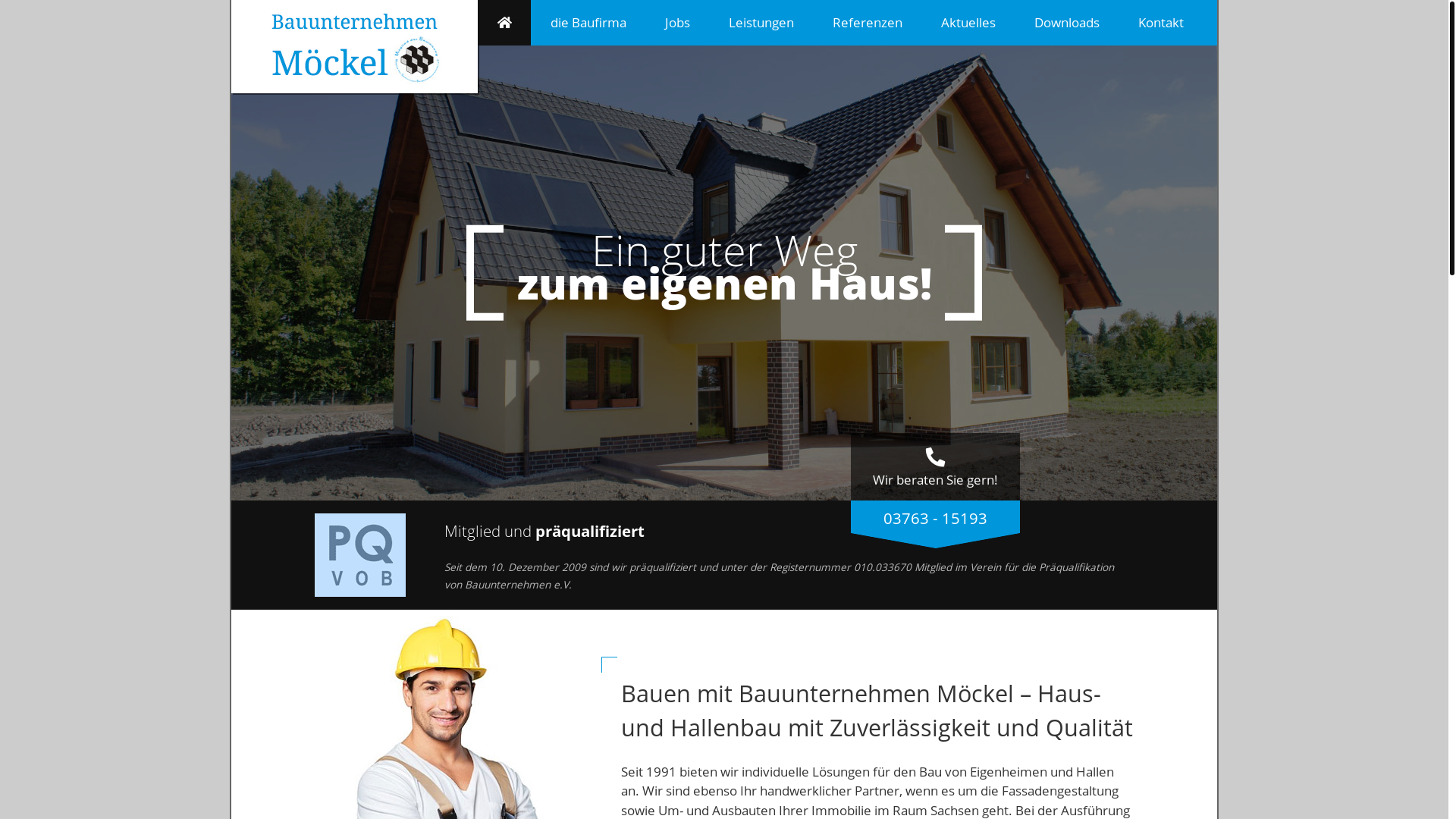 website screenshot of https://bauunternehmen-moeckel.de/