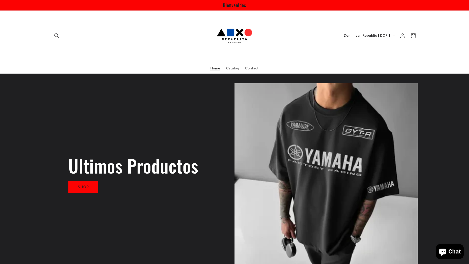 website screenshot of https://republicafashionrd.com/