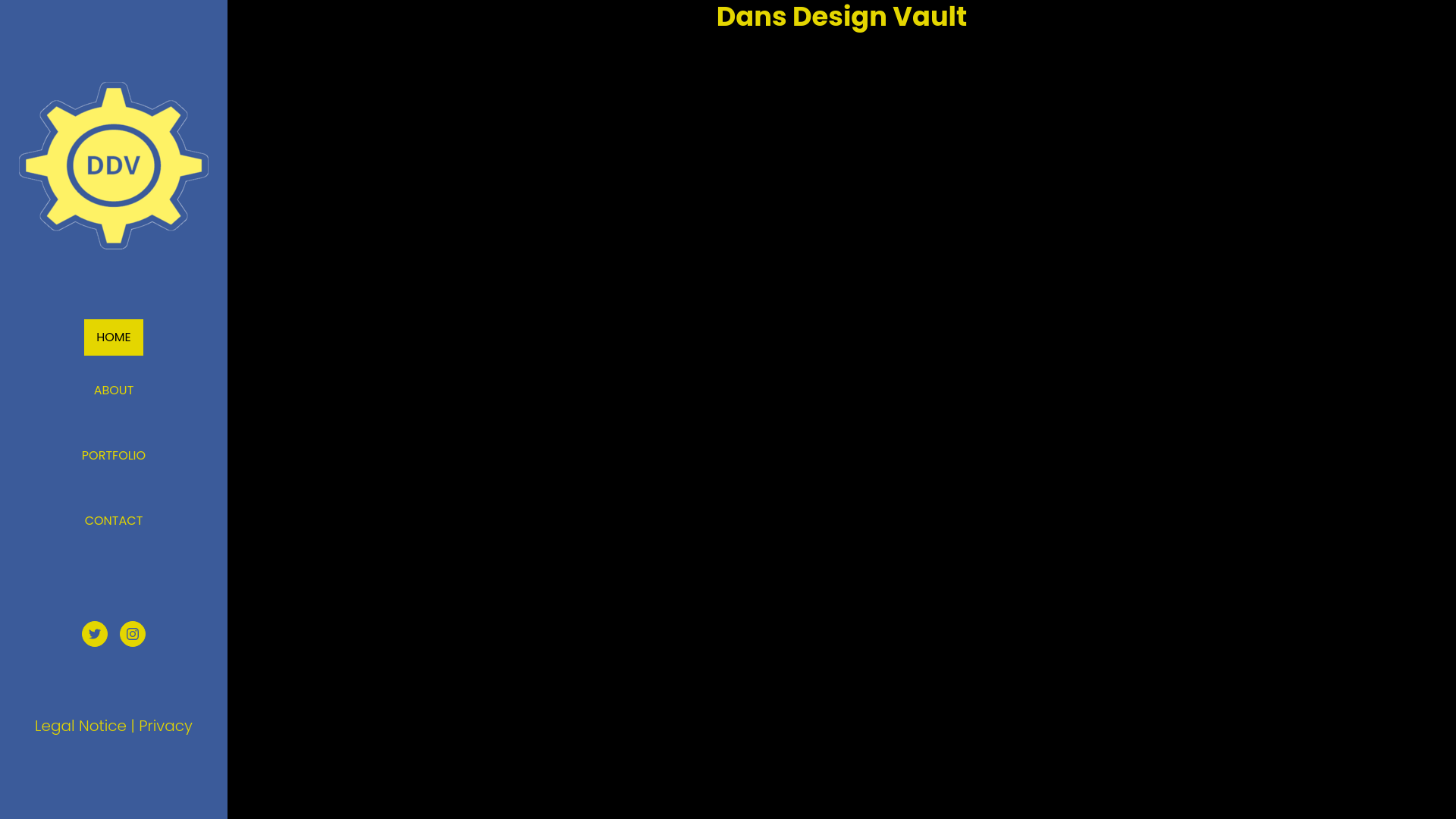 website screenshot of https://dansdesignvault.co.uk