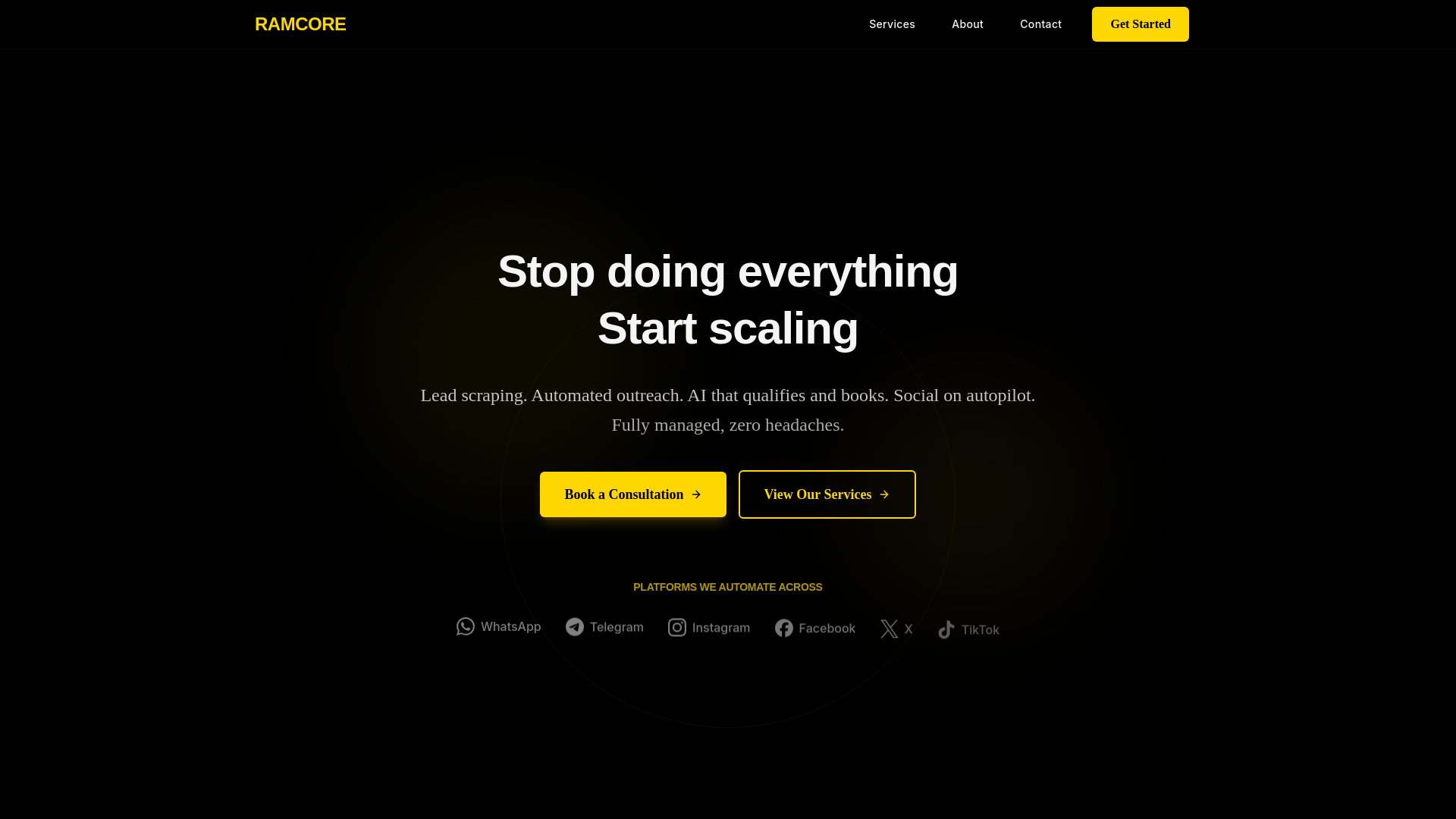 website screenshot of https://ramcore-io.pages.dev/