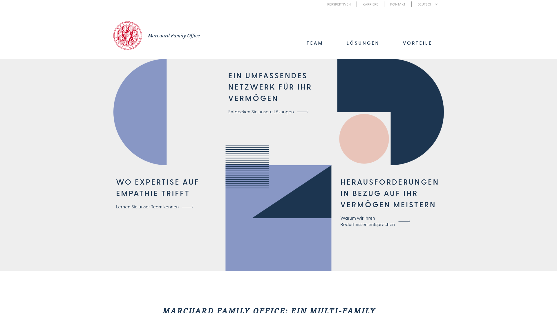 website screenshot of https://marcuardfamilyoffice.group/