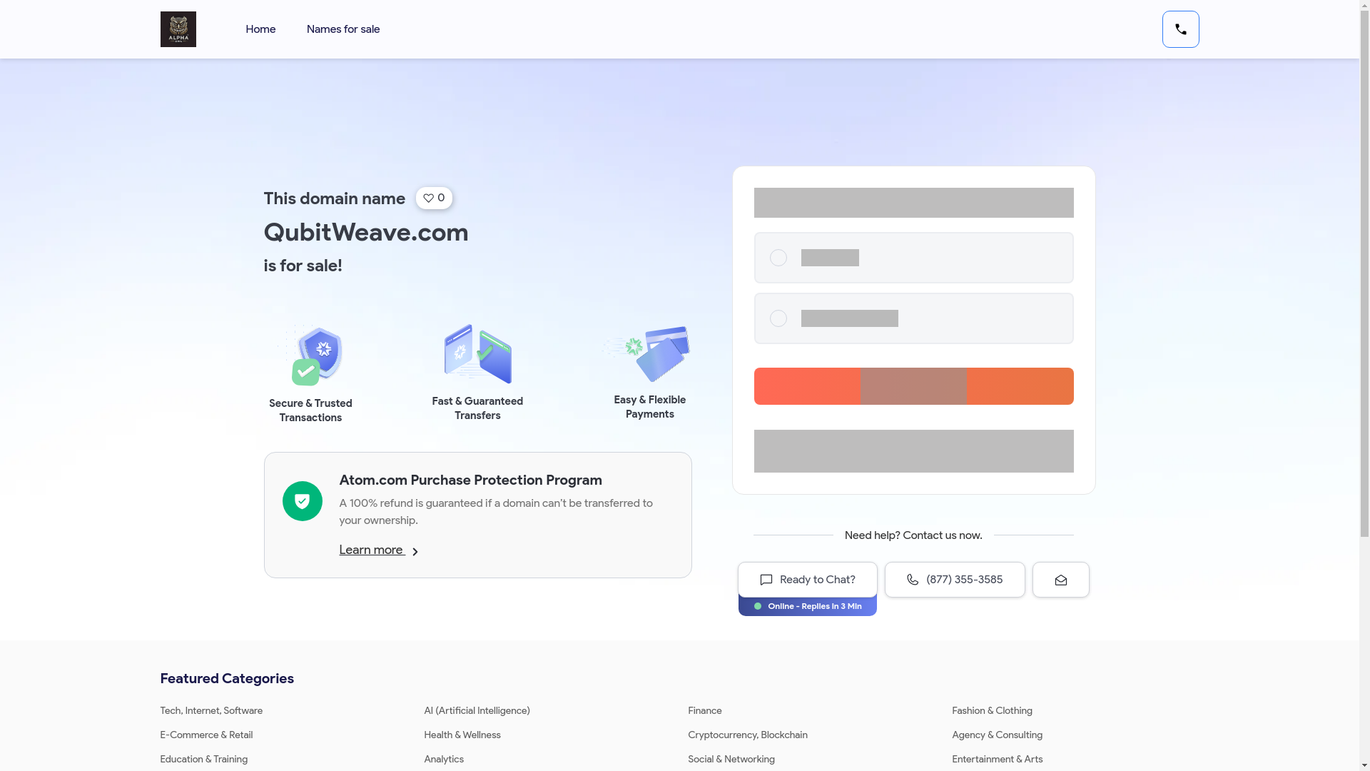 website screenshot of https://qubitweave.com/