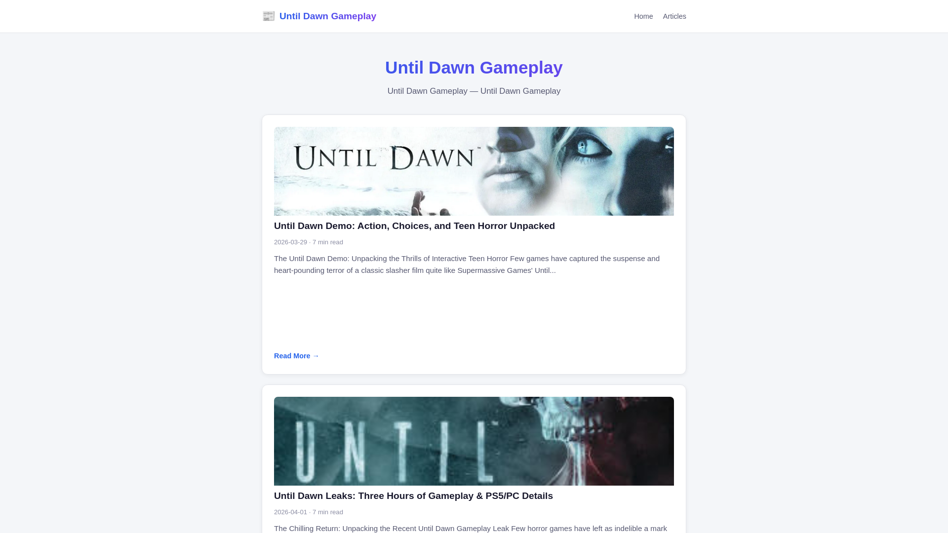 website screenshot of https://until-dawn-gameplay.pages.dev/